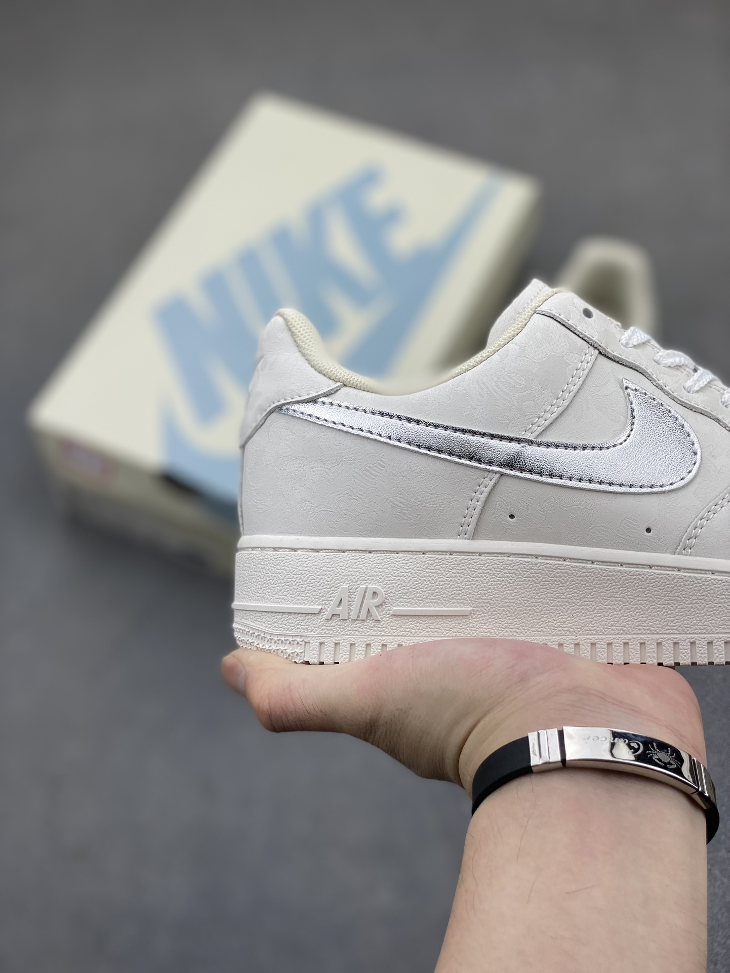 Nike Air Force 1 Low White Silver AF2406-110 - Premium Quality Sneakers 6 i1721588355 9459 1