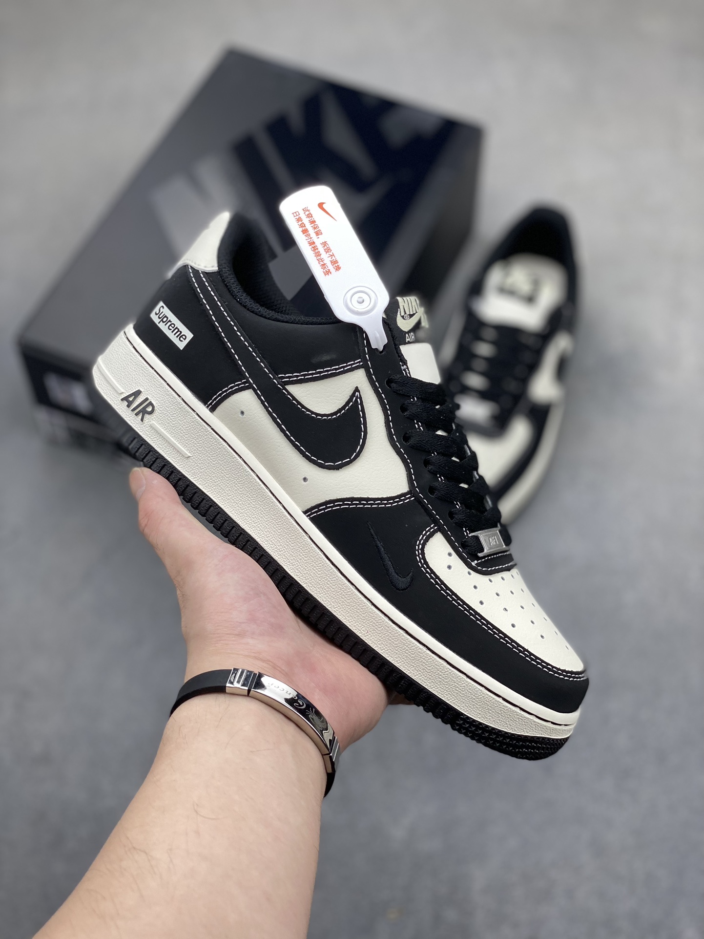 Nike Air Force 1 '07 Low Supreme Sneakers - Black/Sail 2 i1721588413 3456 5