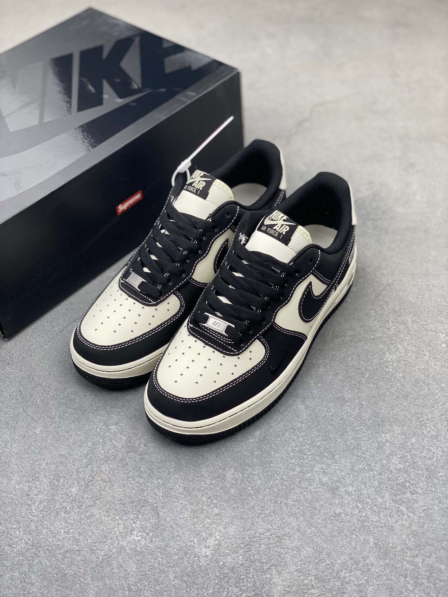 Nike Air Force 1 '07 Low Supreme Sneakers - Black/Sail 9 i1721588413 9144 2