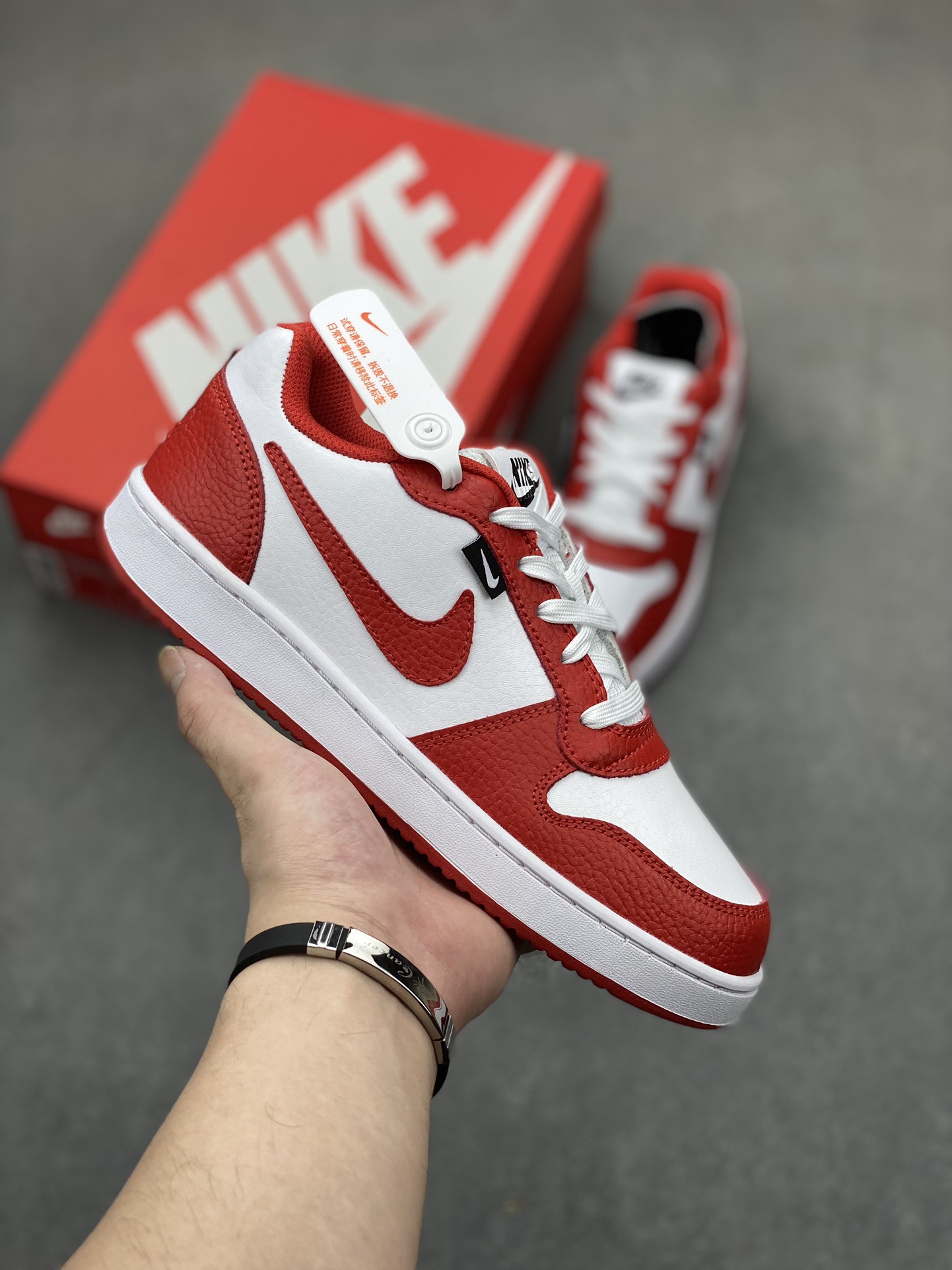 Nike Ebernon Low PRM White/Red: Stylish, Versatile, & Breathable Sneakers 2 i1721588820 9477 6