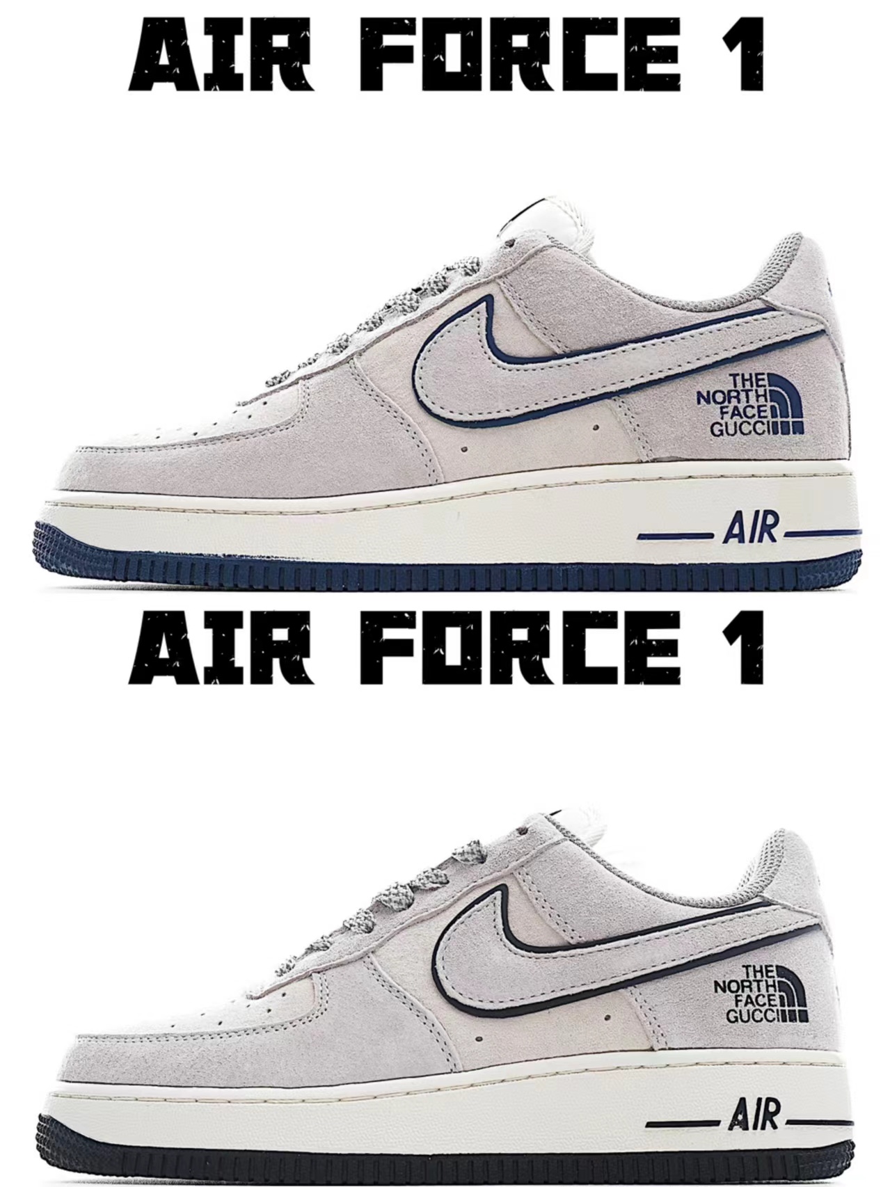 Air Force 1 The North Face Gucci Collaboration Sneakers - Stylish and Trendy