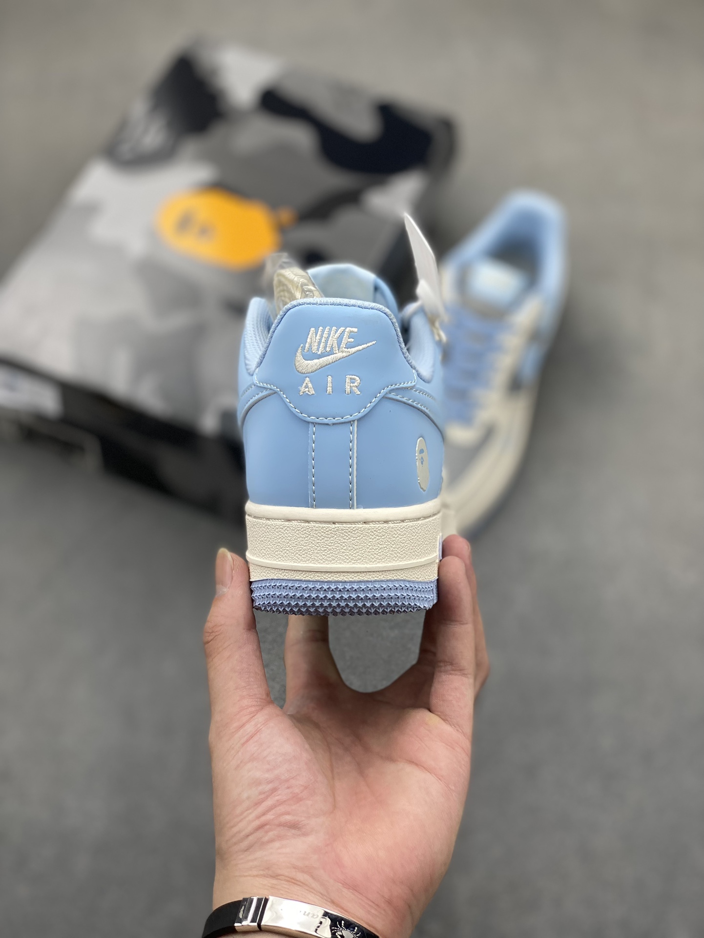 Nike Air Force 1 '07 Low Bape Collaboration - Grey and Blue Sneakers 5 i1721680654 5027 1
