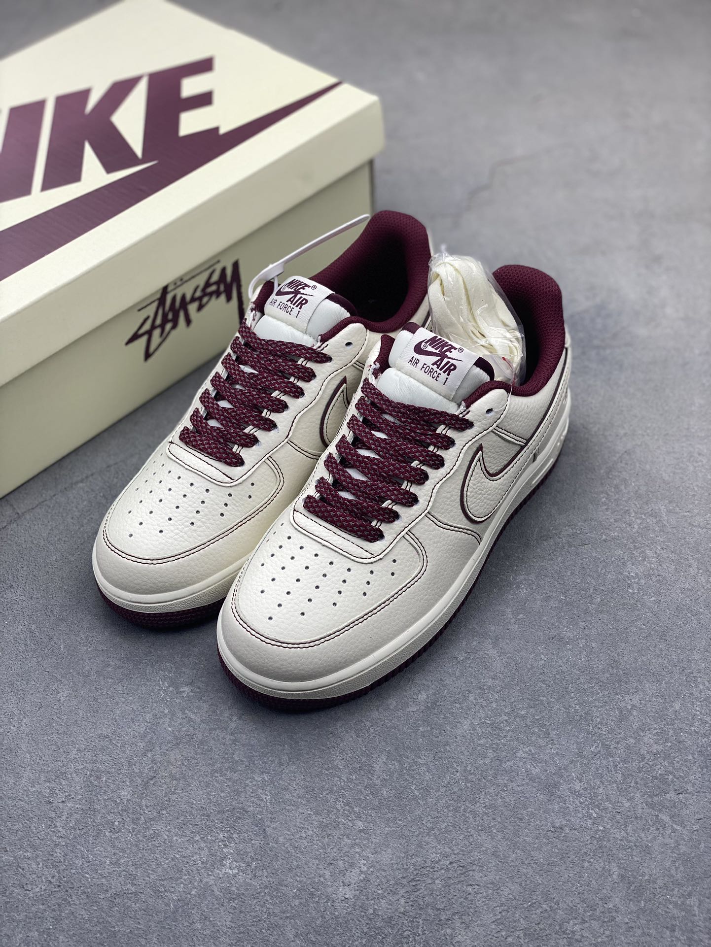 Stussy x Nike Air Force 1 Low 'Fossil' Reflective Casual Shoes 9 i1721842069 6208 3