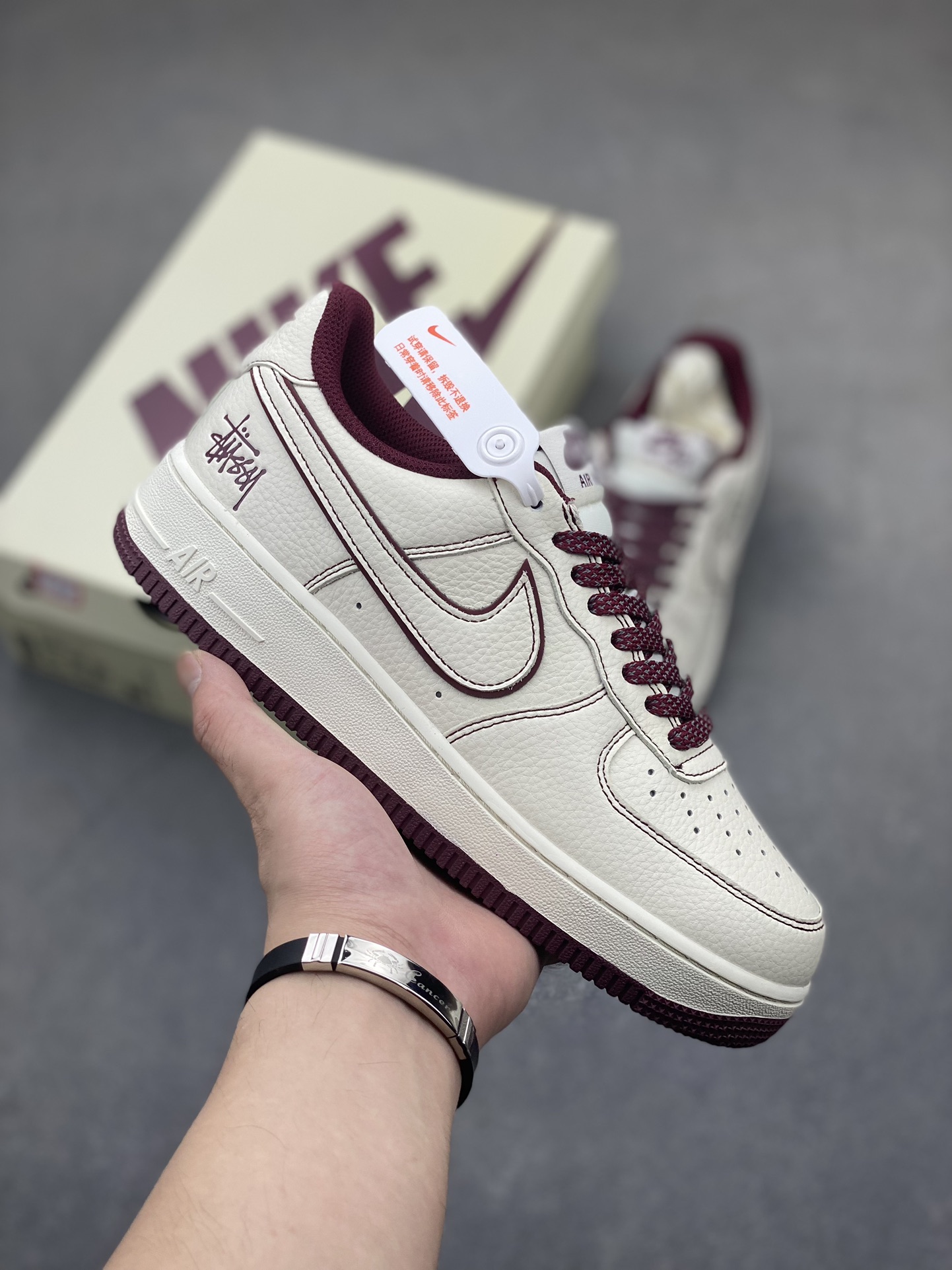 Stussy x Nike Air Force 1 Low 'Fossil' Reflective Casual Shoes 2 i1721842069 6620 0
