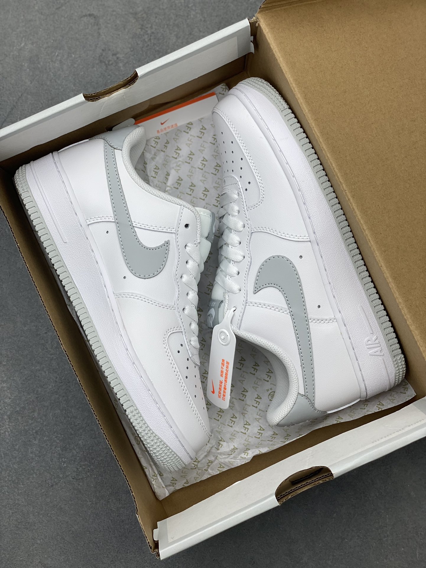 Nike Air Force 1 Low White/Grey Casual Sneakers DC2911-100 10 i1722107486 5422 7
