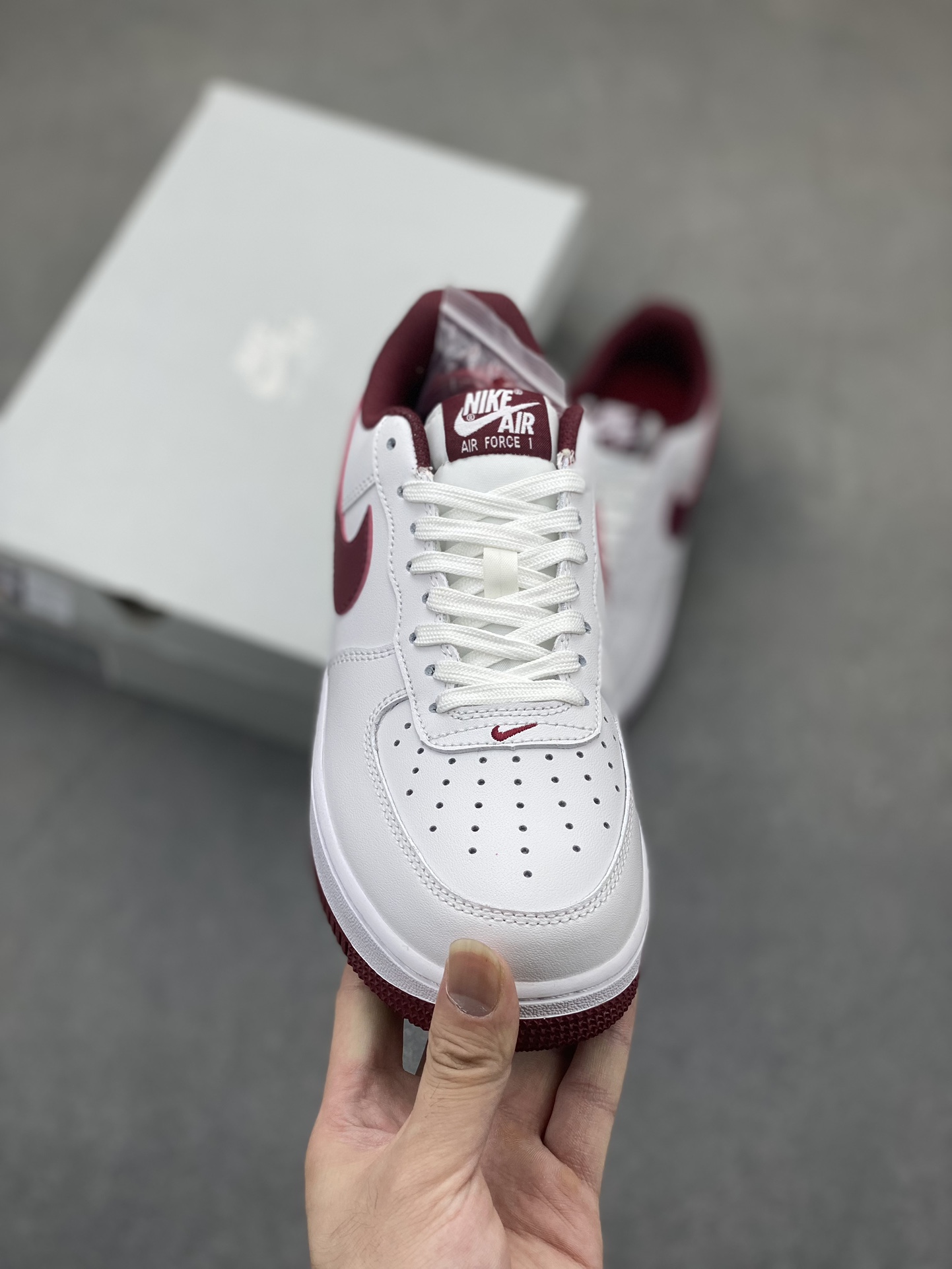 Nike Air Force 1 Low White Burgundy Casual Shoes FV5948-105 3 i1722107567 4263 0