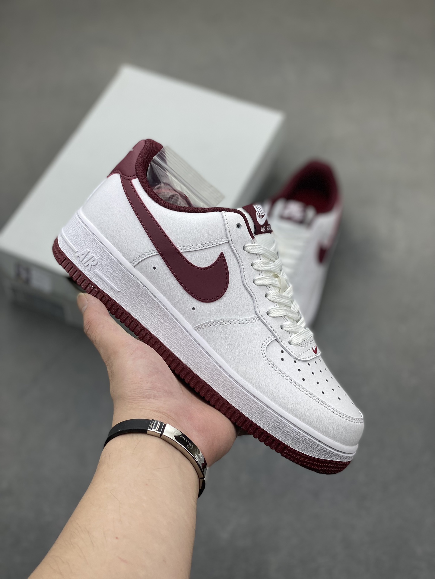 Nike Air Force 1 Low White Burgundy Casual Shoes FV5948-105 2 i1722107568 8700 7