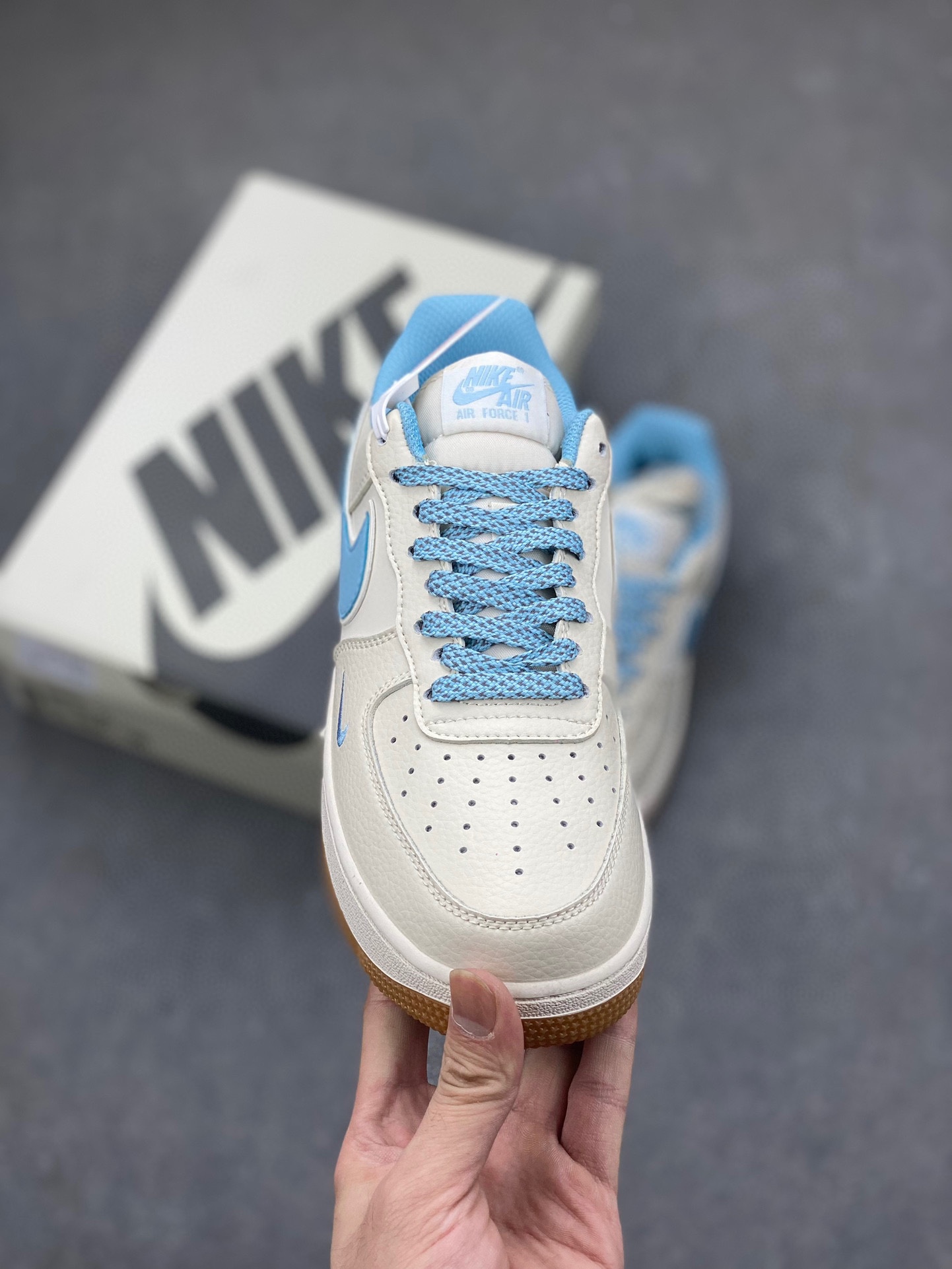 Nike Air Force 1 '07 Low Cream Blue Casual Sneakers - Limited Edition 3 i1722108182 2331 4