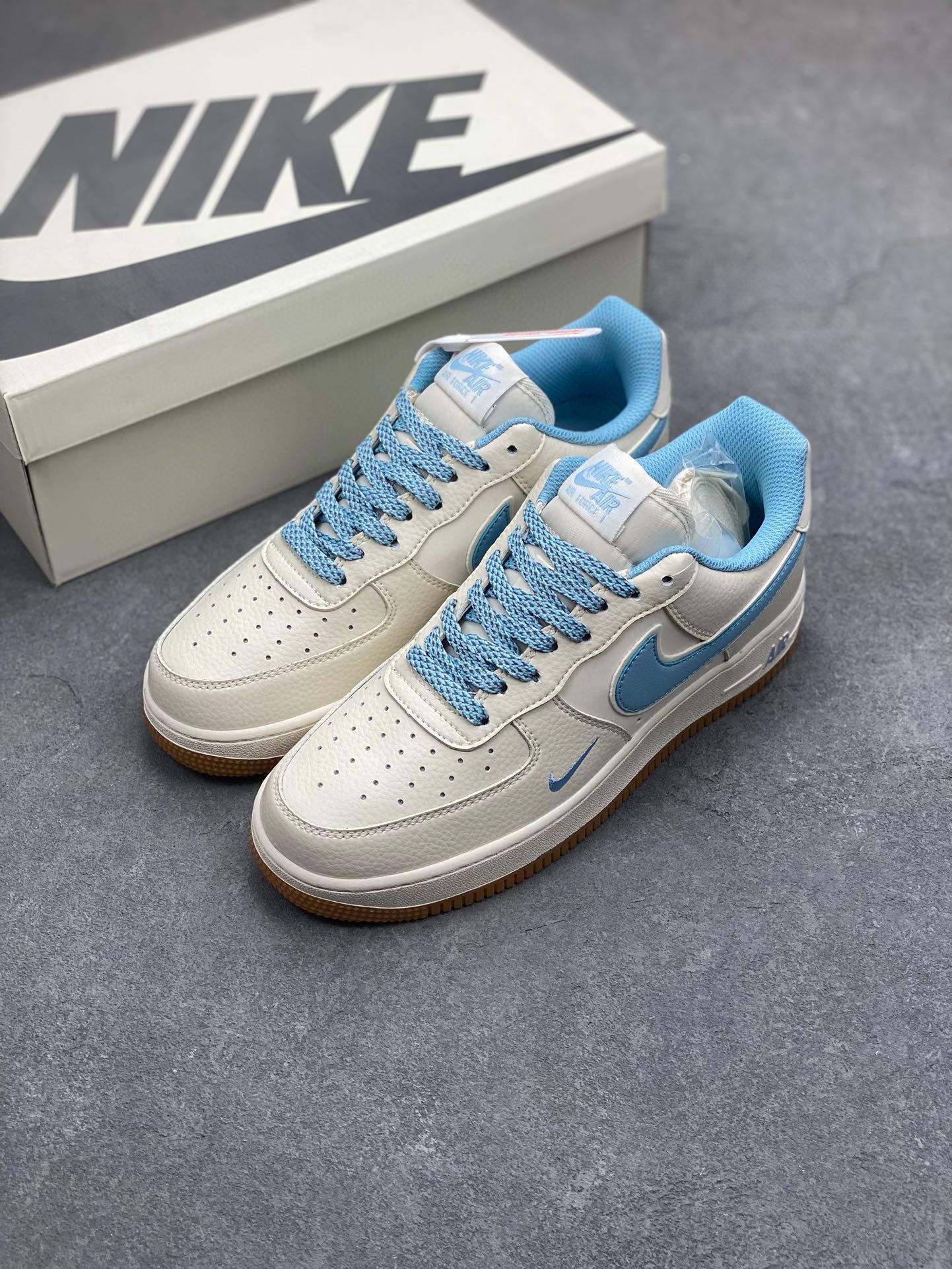 Nike Air Force 1 '07 Low Cream Blue Casual Sneakers - Limited Edition 9 i1722108182 3586 1