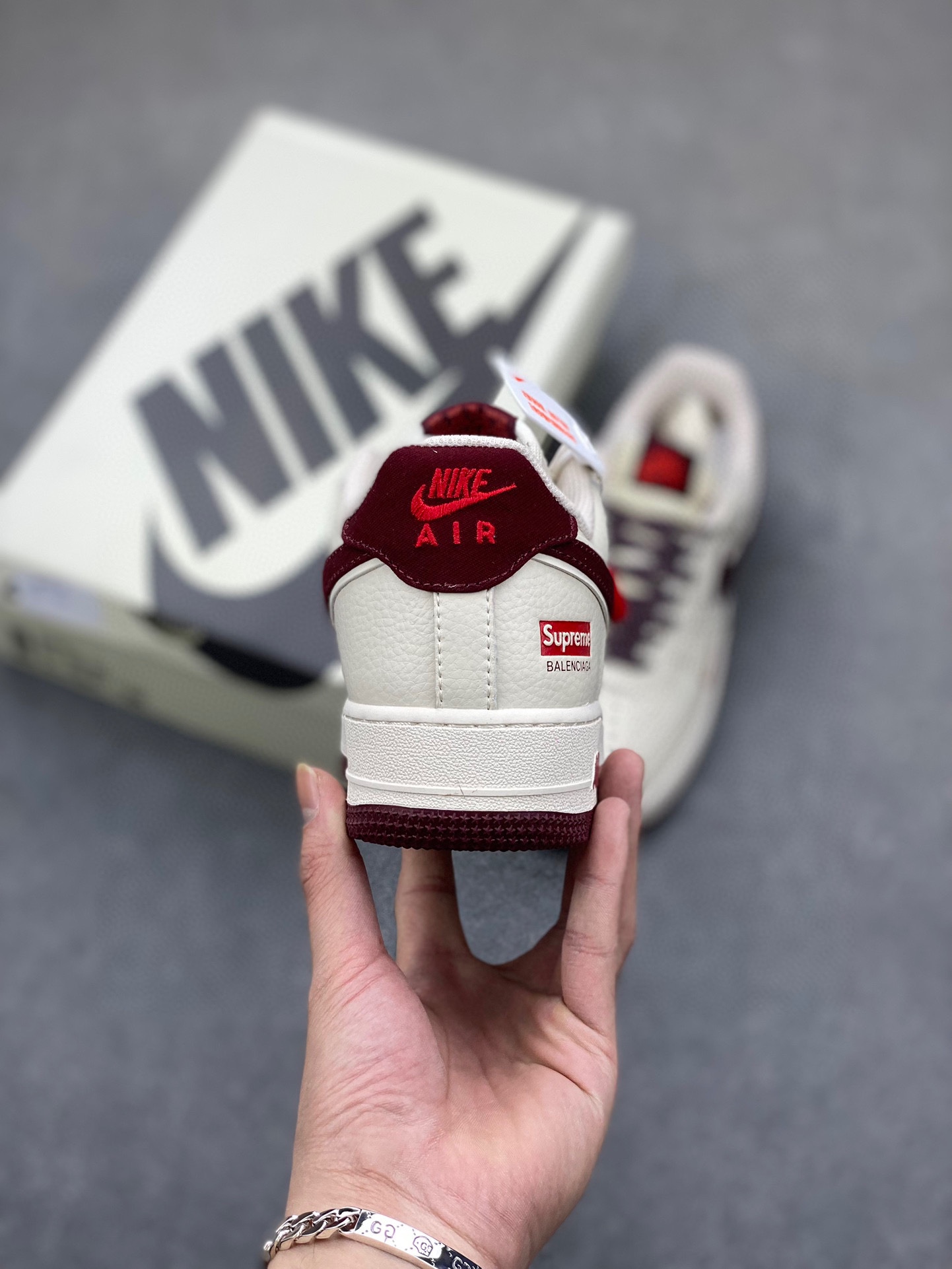 Nike Air Force 1 '07 Low Cream Burgundy Sneakers - Limited Edition 5 i1722108232 6261 3