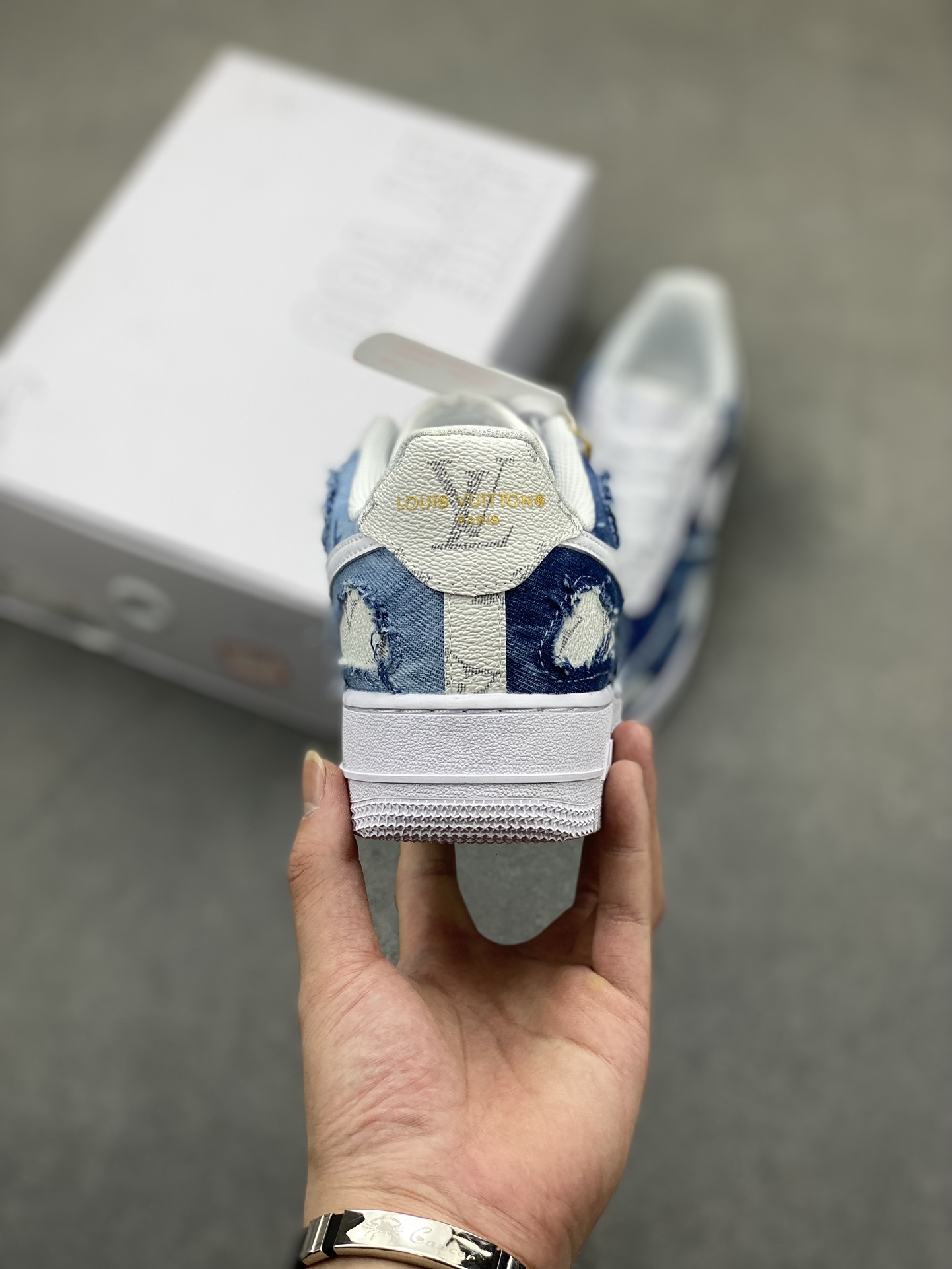 Nike Air Force 1 '07 Low Custom Denim Sneakers - Style & Comfort 5 i1722194352 1406 2