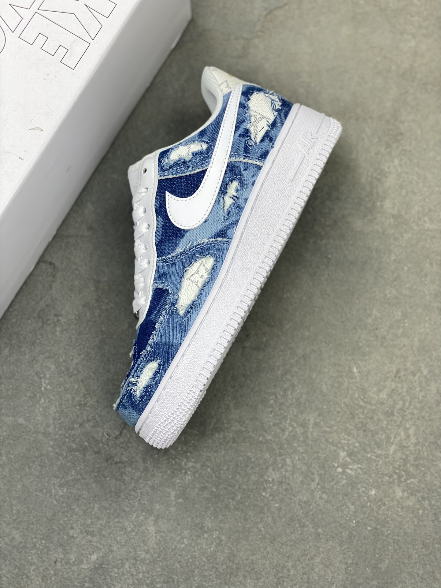 Nike Air Force 1 '07 Low Custom Denim Sneakers - Style & Comfort 8 i1722194352 4096 8