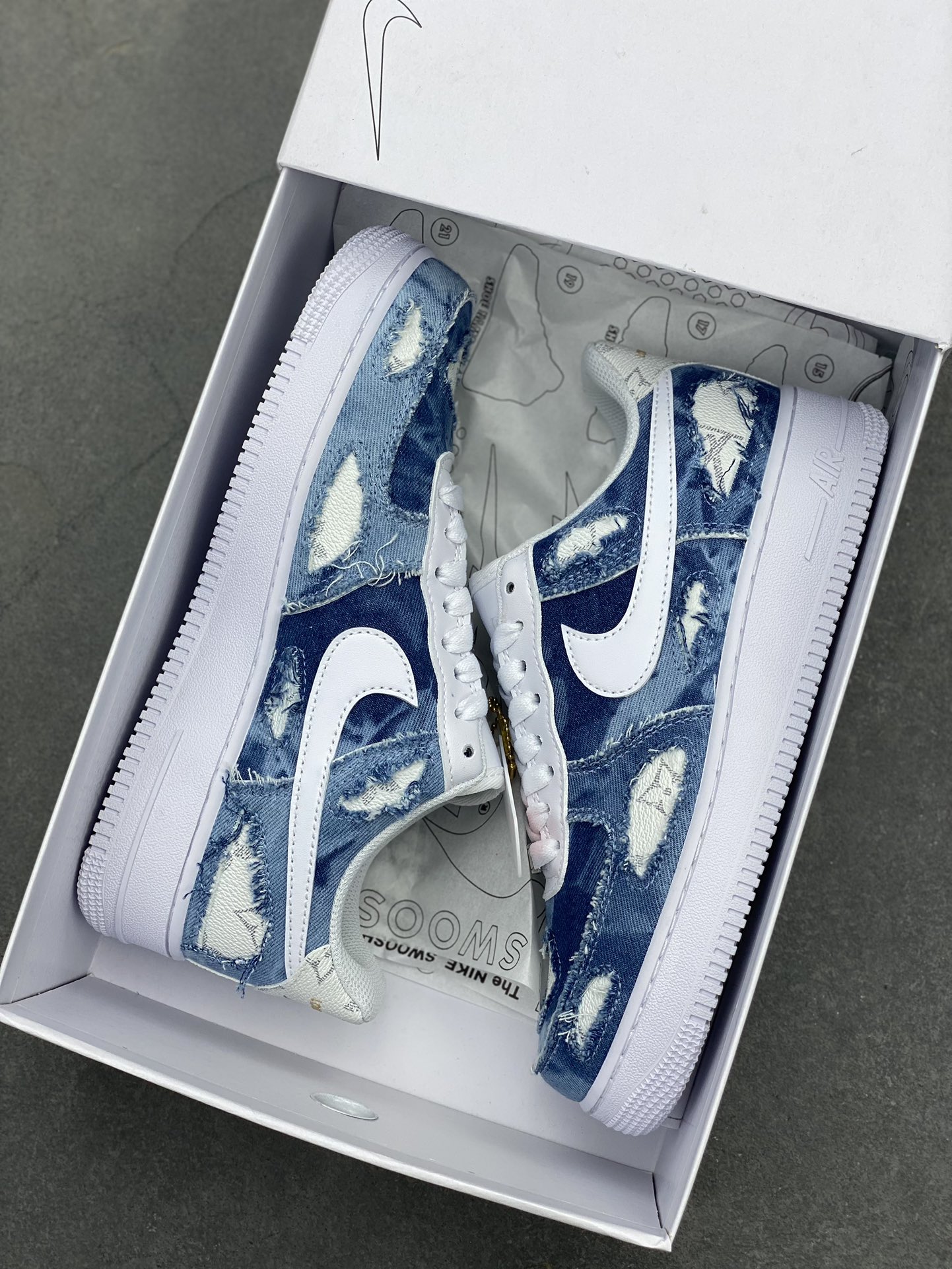 Nike Air Force 1 '07 Low Custom Denim Sneakers - Style & Comfort 10 i1722194352 6104 3