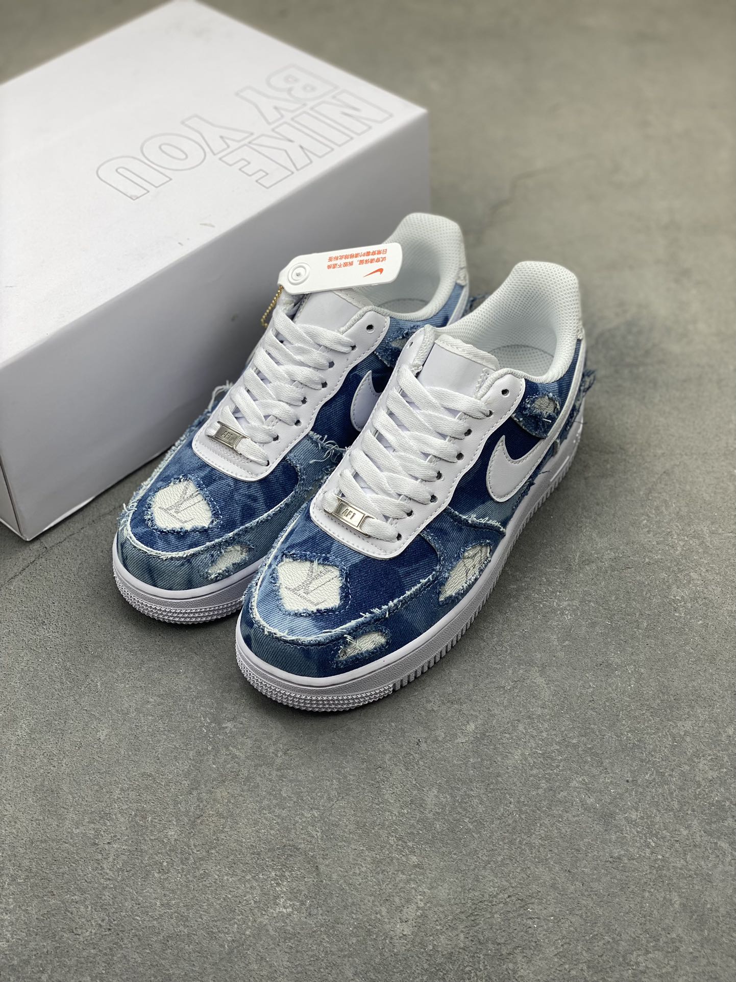 Nike Air Force 1 '07 Low Custom Denim Sneakers - Style & Comfort 9 i1722194352 6210 5