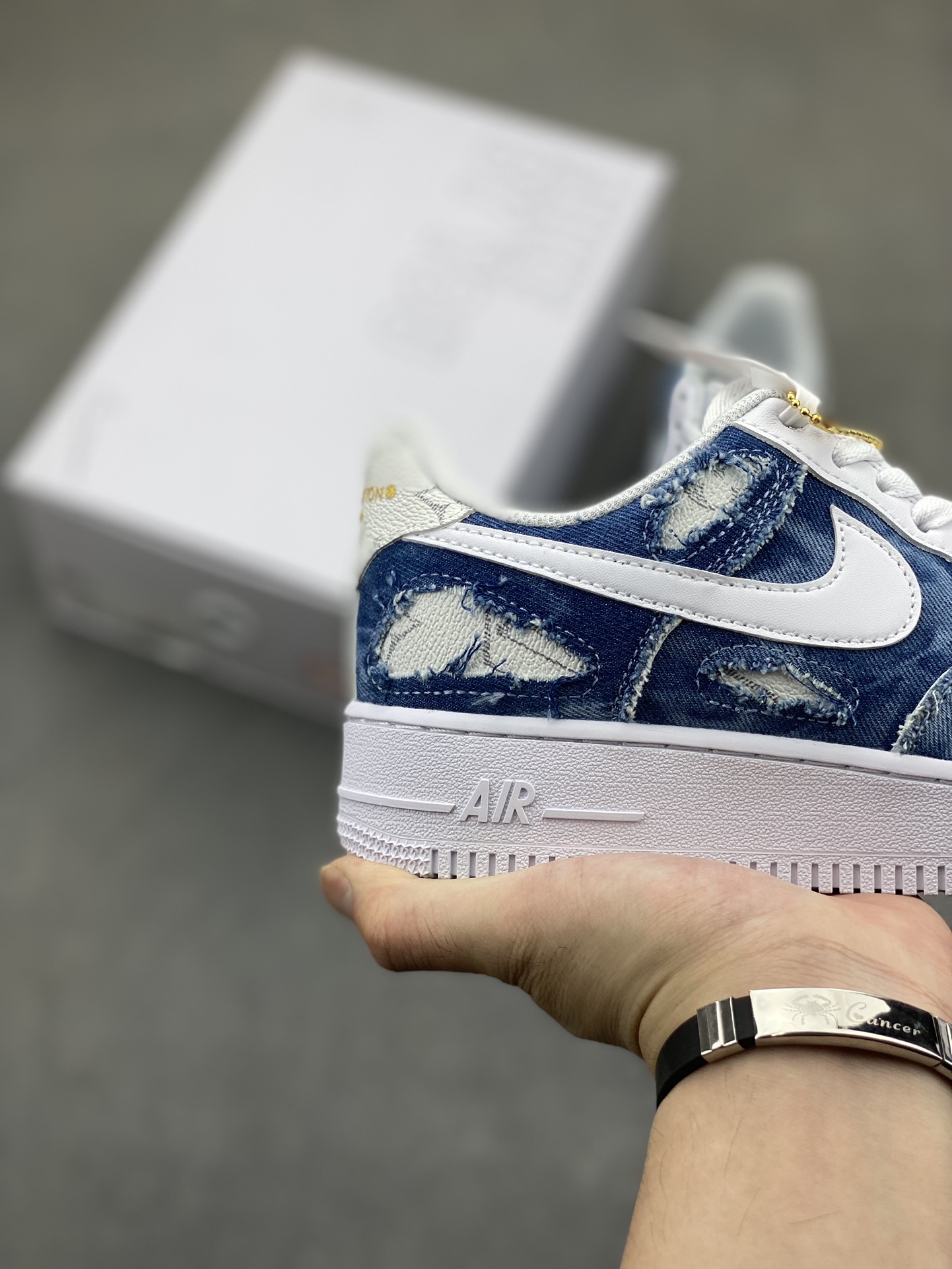 Nike Air Force 1 '07 Low Custom Denim Sneakers - Style & Comfort 6 i1722194352 8196 4