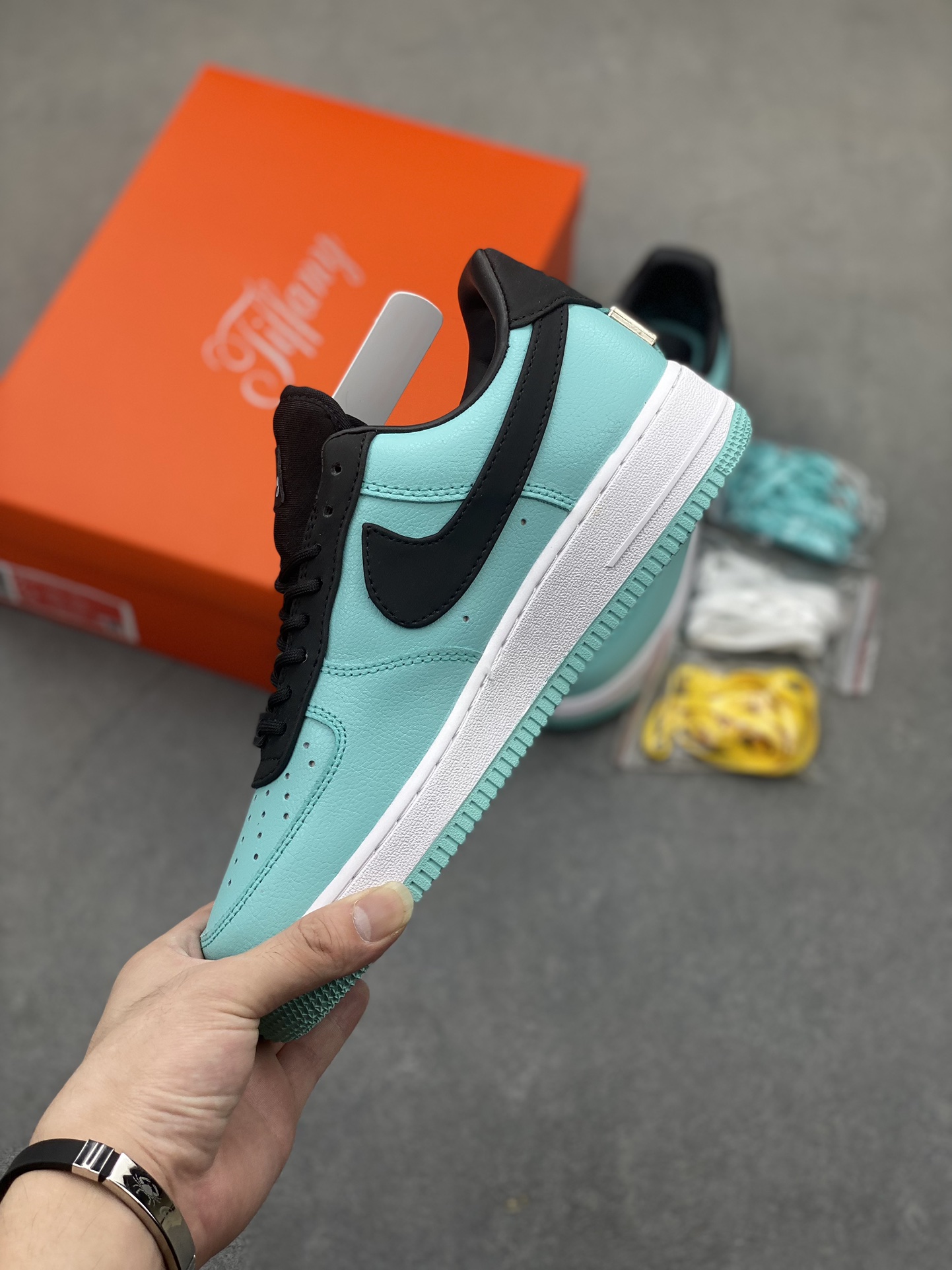 Nike Air Force 1 Low Teal & Black Sneakers - Iconic Style & Comfort 4 i1722542430 8606 7