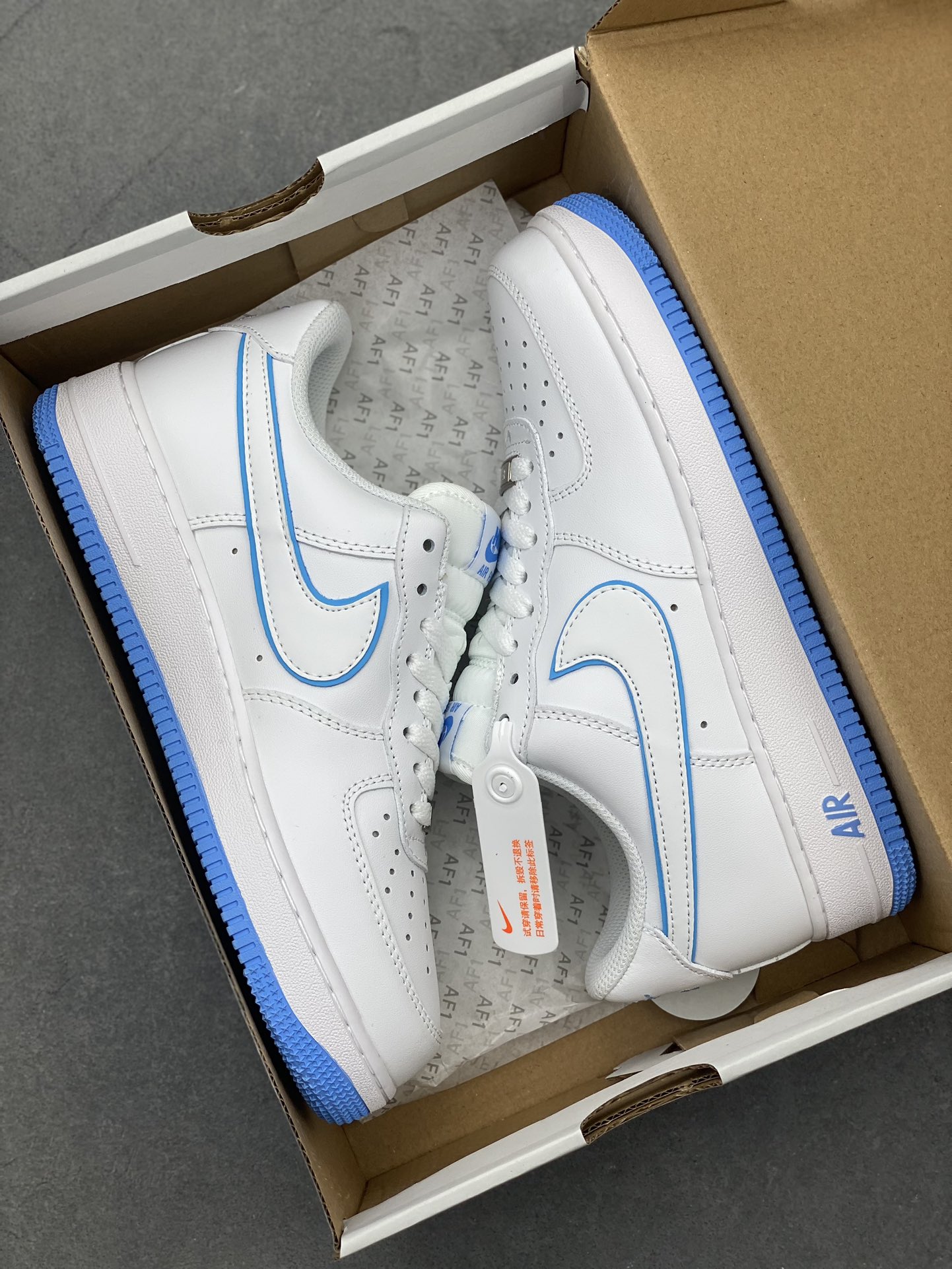Nike Air Force 1 Low White Blue Casual Sneakers DV0788-101 10 i1722542708 3444 6