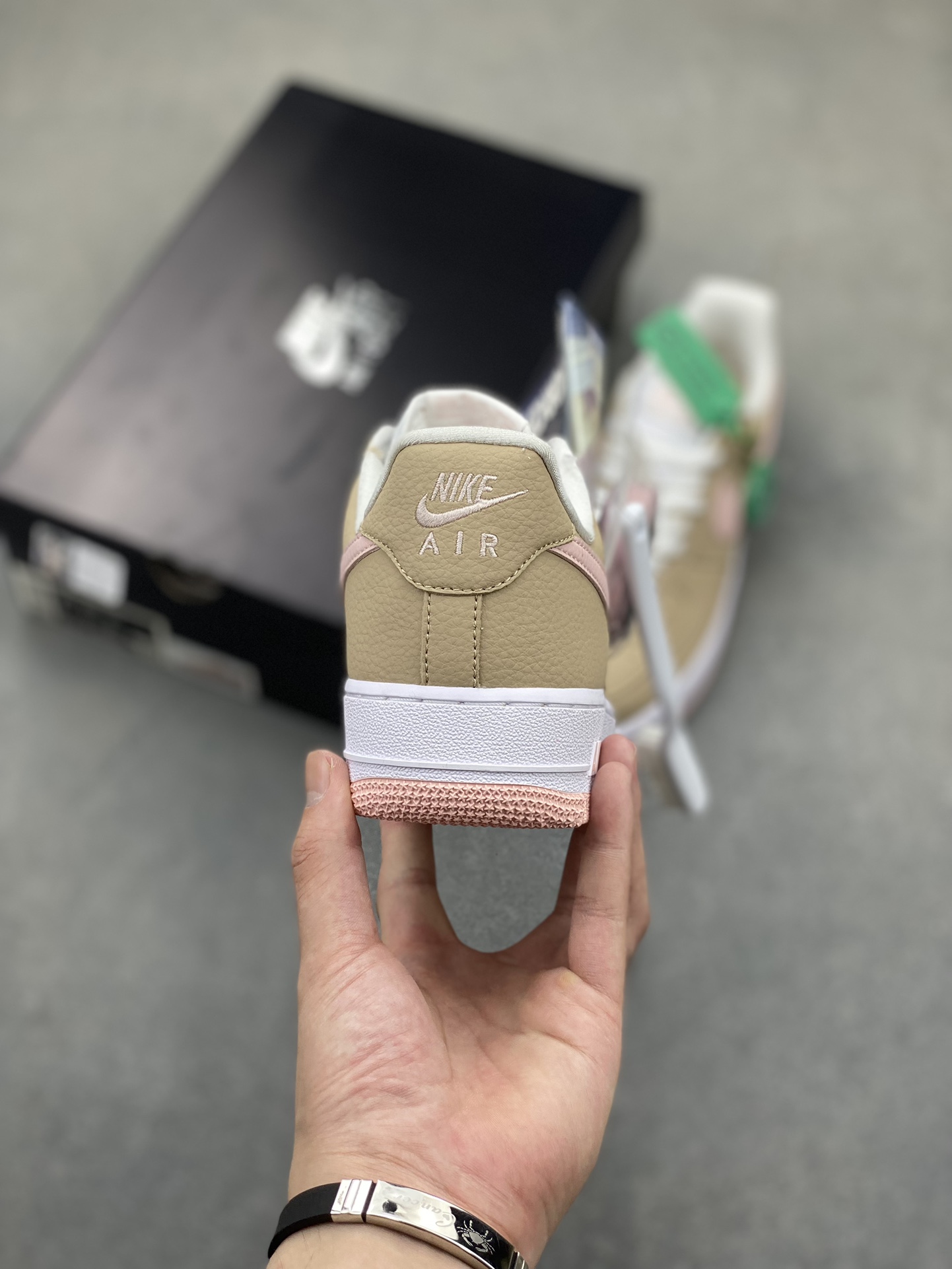 Nike Air Force 1 Low Brown Pink Casual Sneakers,Honeycomb Cushion,Original Box 5 i1722624756 3426 0