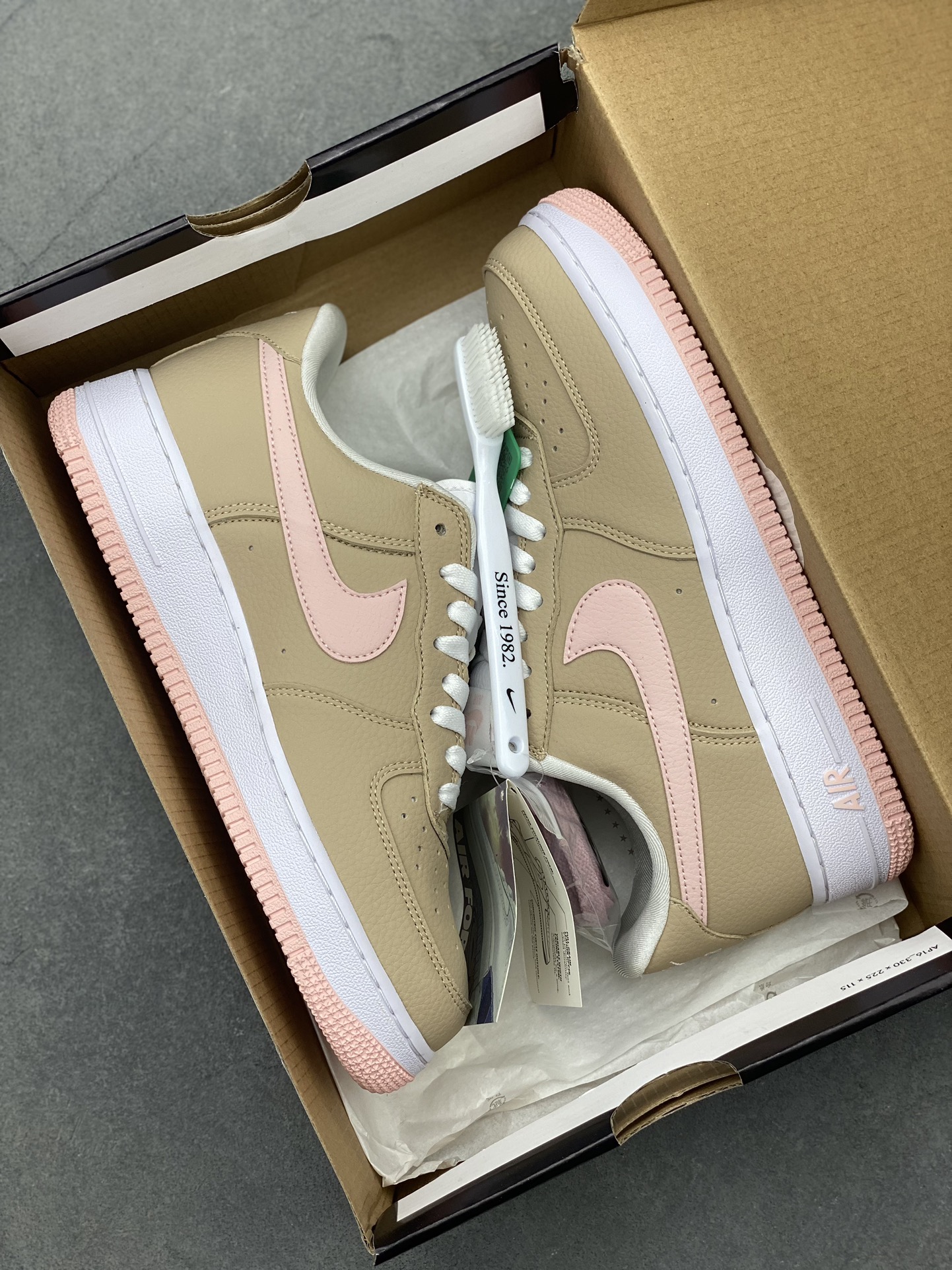 Nike Air Force 1 Low Brown Pink Casual Sneakers,Honeycomb Cushion,Original Box 10 i1722624756 5059 0