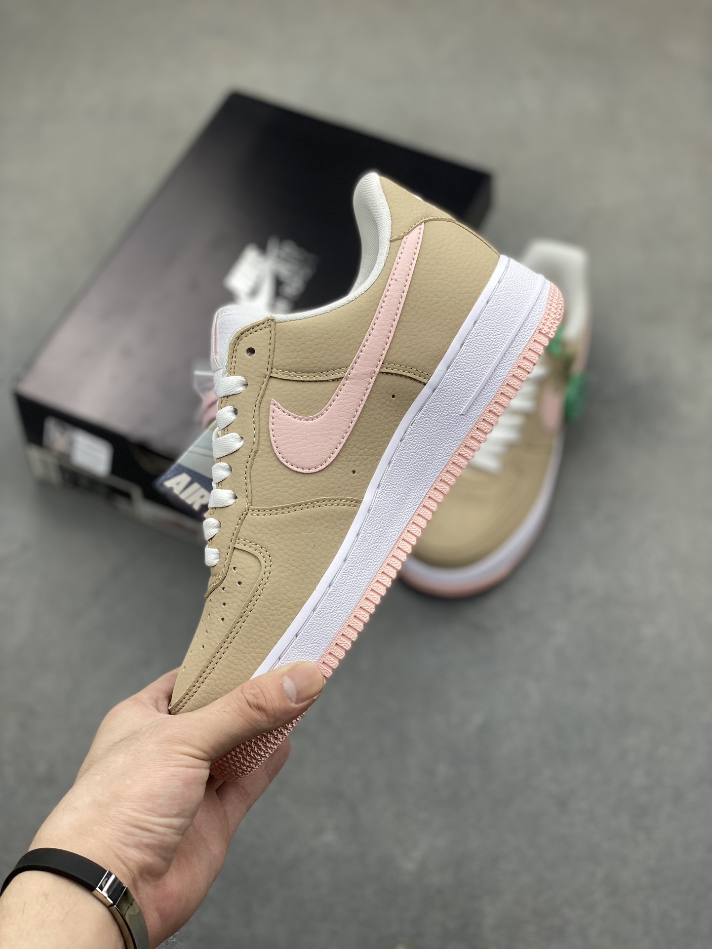 Nike Air Force 1 Low Brown Pink Casual Sneakers,Honeycomb Cushion,Original Box 4 i1722624756 9837 0