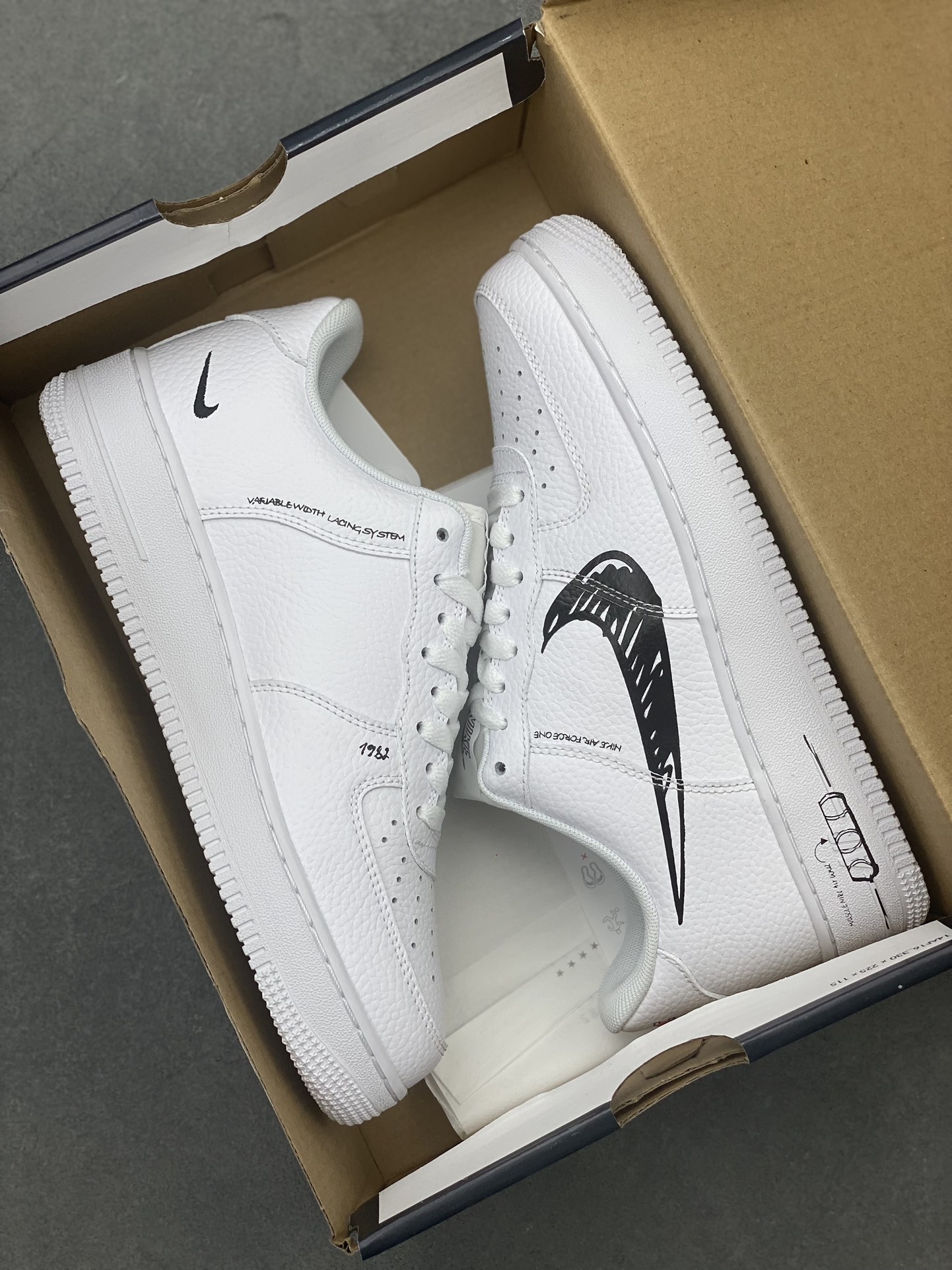 Nike Air Force 1 Low White/Black Casual Sneakers CW7581-101 10 i1722707811 6552 0