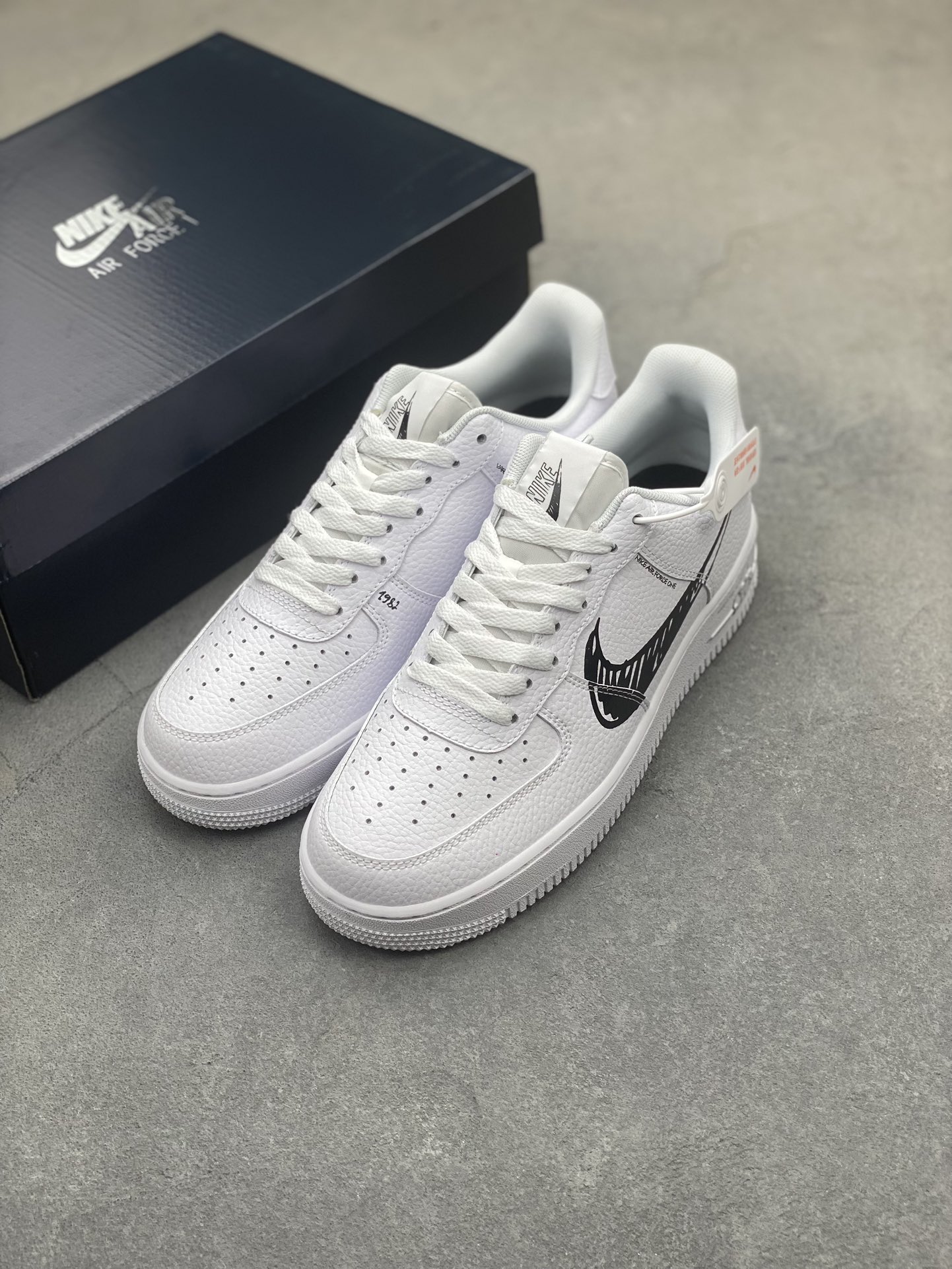 Nike Air Force 1 Low White/Black Casual Sneakers CW7581-101 9 i1722707812 9148 8