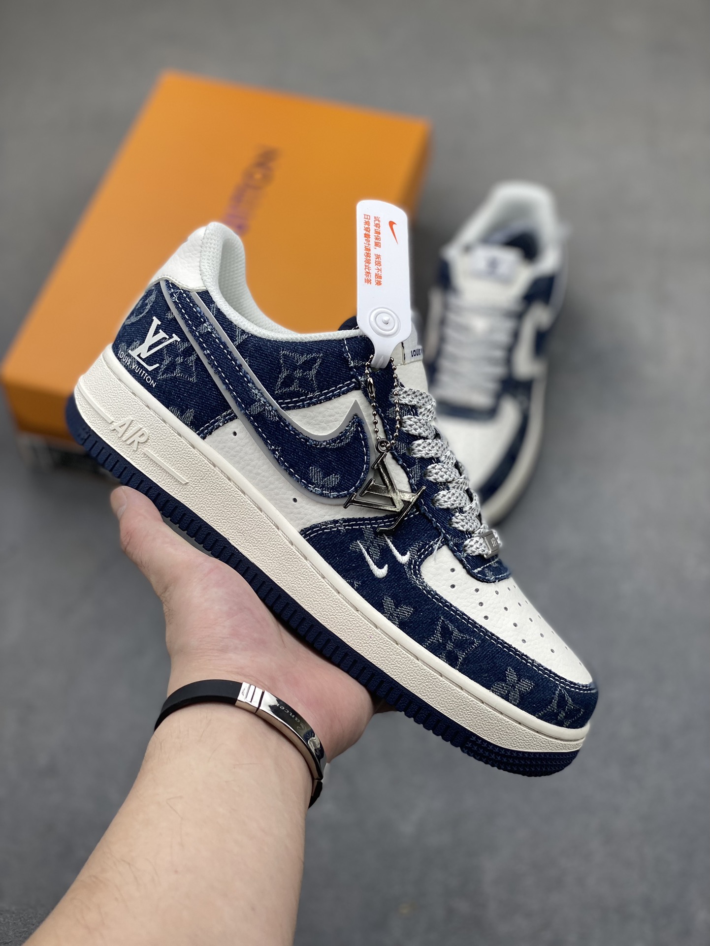 Nike Air Force 1 '07 Low Louis Vuitton Collab Deep Blue - Limited Edition