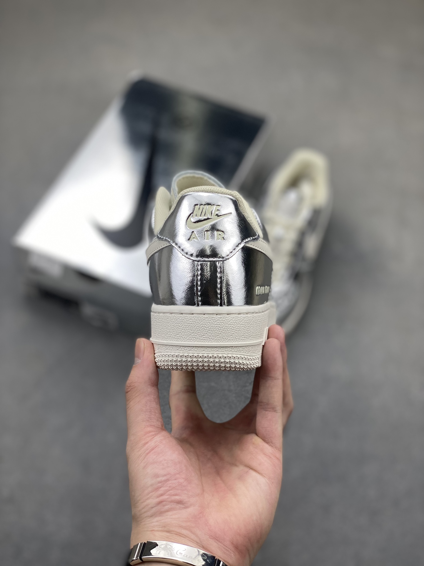 Nike Air Force 1 '07 Low "Time Imprint" Silver Glitter Casual Sneakers 5 i1722790242 511 6
