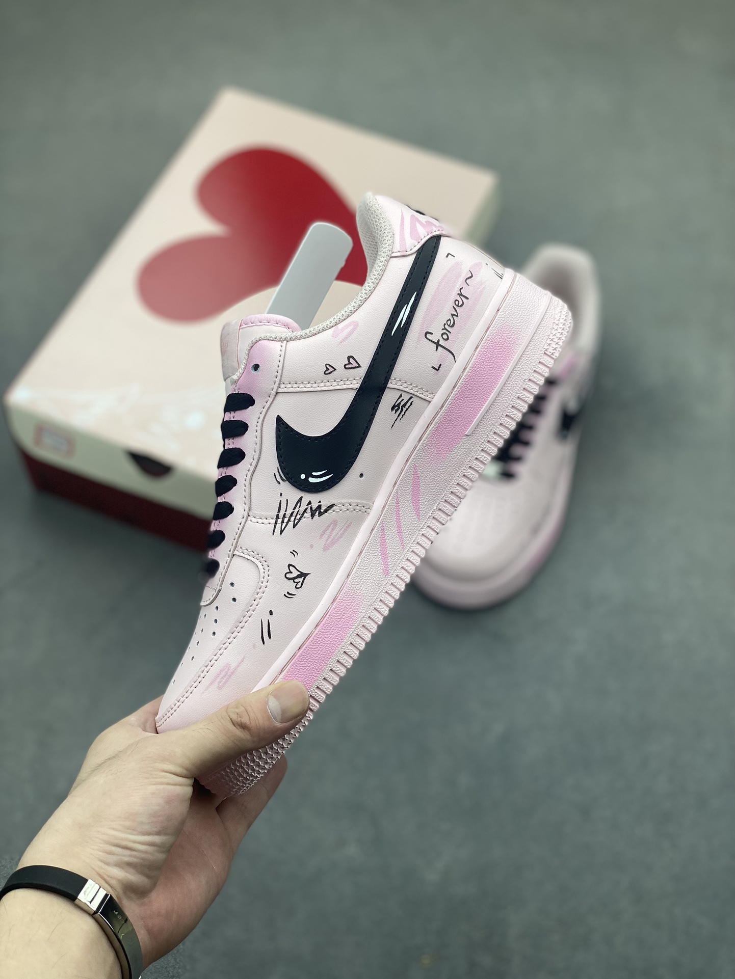 Nike Air Force 1 Low '07 'Love Letter' Pink Custom Sneakers 4 i1722968328 7019 0