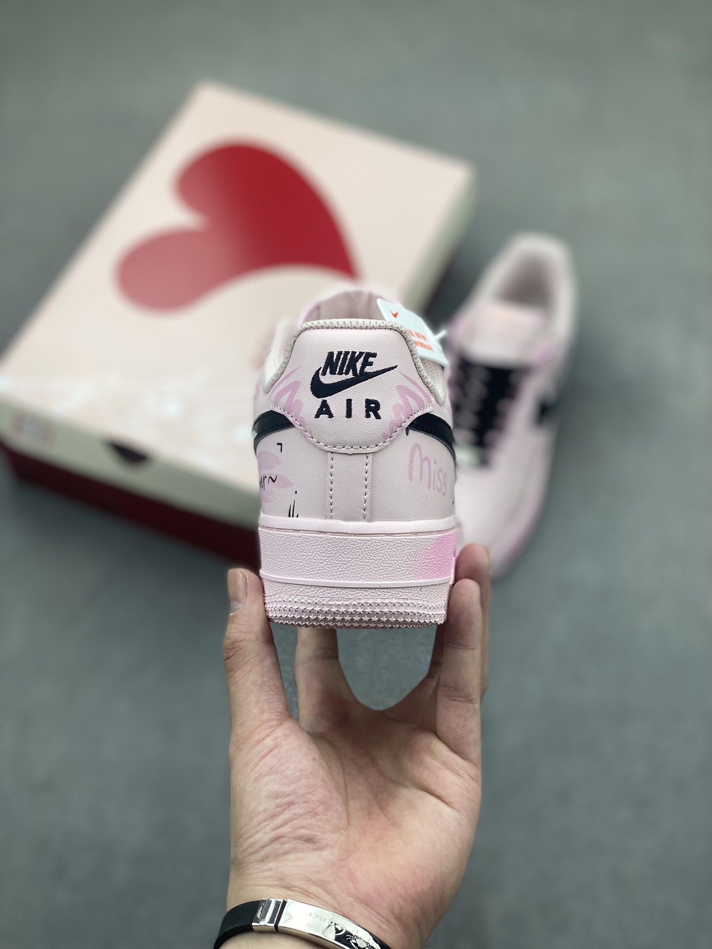 Nike Air Force 1 Low '07 'Love Letter' Pink Custom Sneakers 5 i1722968328 8607 2