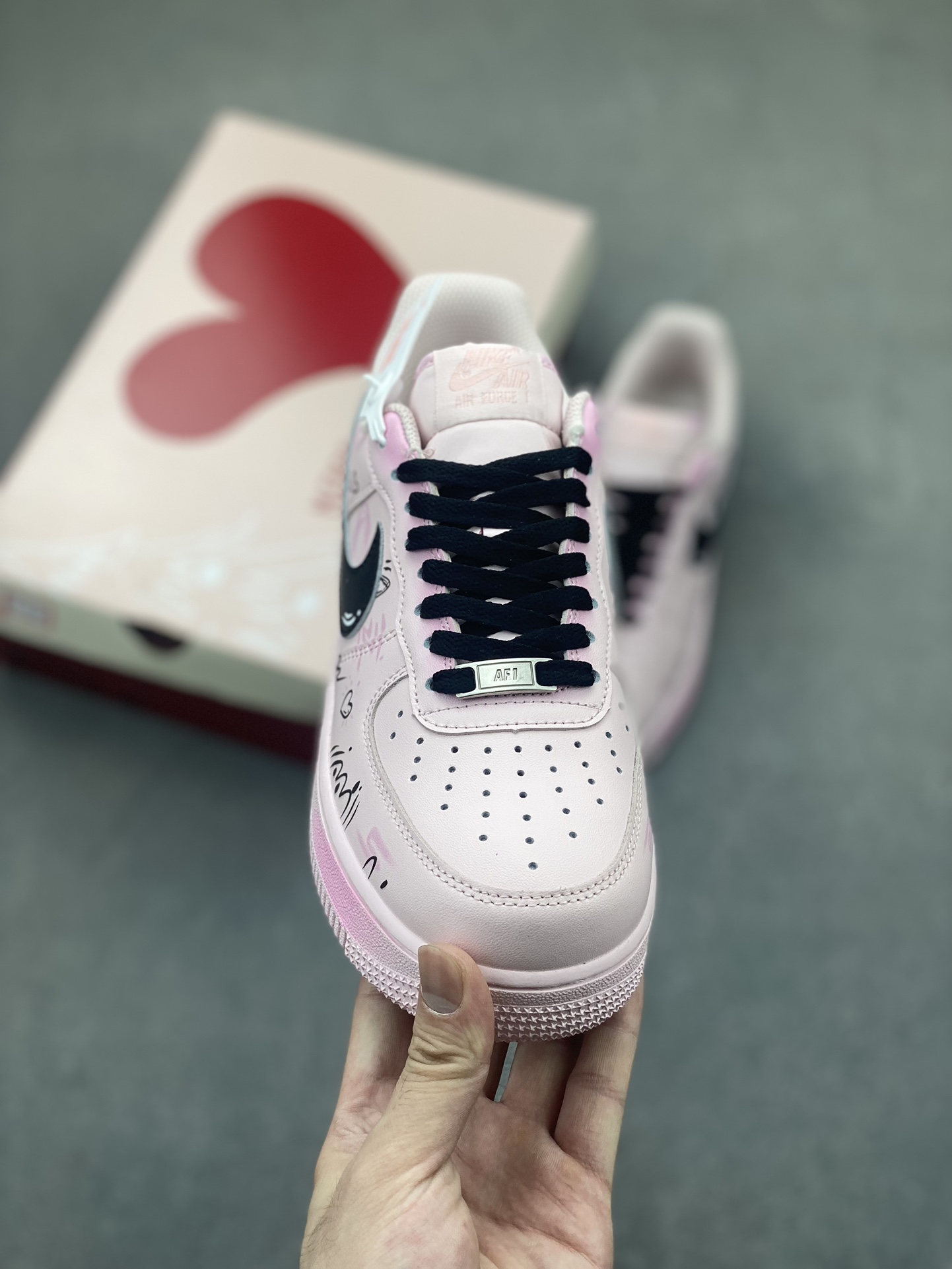 Nike Air Force 1 Low '07 'Love Letter' Pink Custom Sneakers 3 i1722968329 172 6