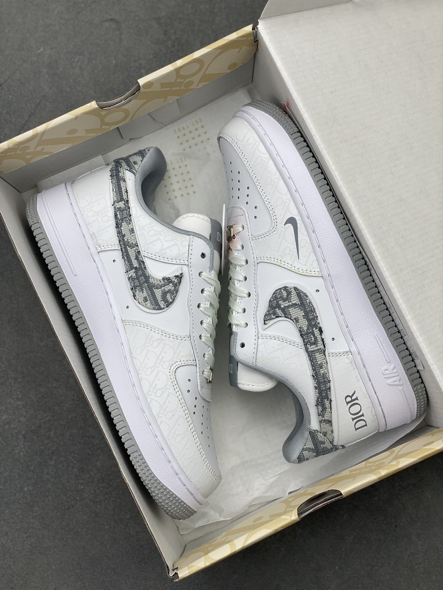 NK Air Force 1 '07 Low White Dior Pattern Casual Sneakers DR6239-836 10 i1723048382 6688 8