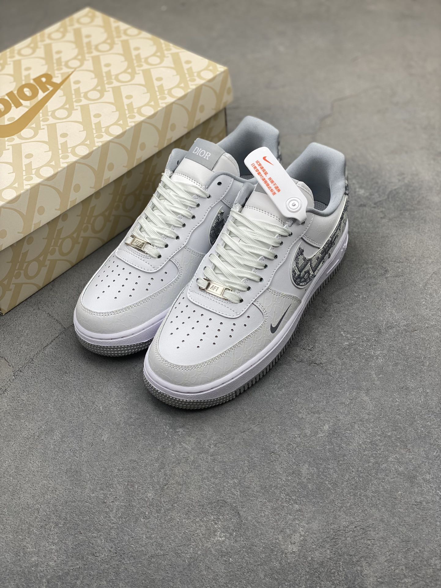 NK Air Force 1 '07 Low White Dior Pattern Casual Sneakers DR6239-836 9 i1723048382 7624 6