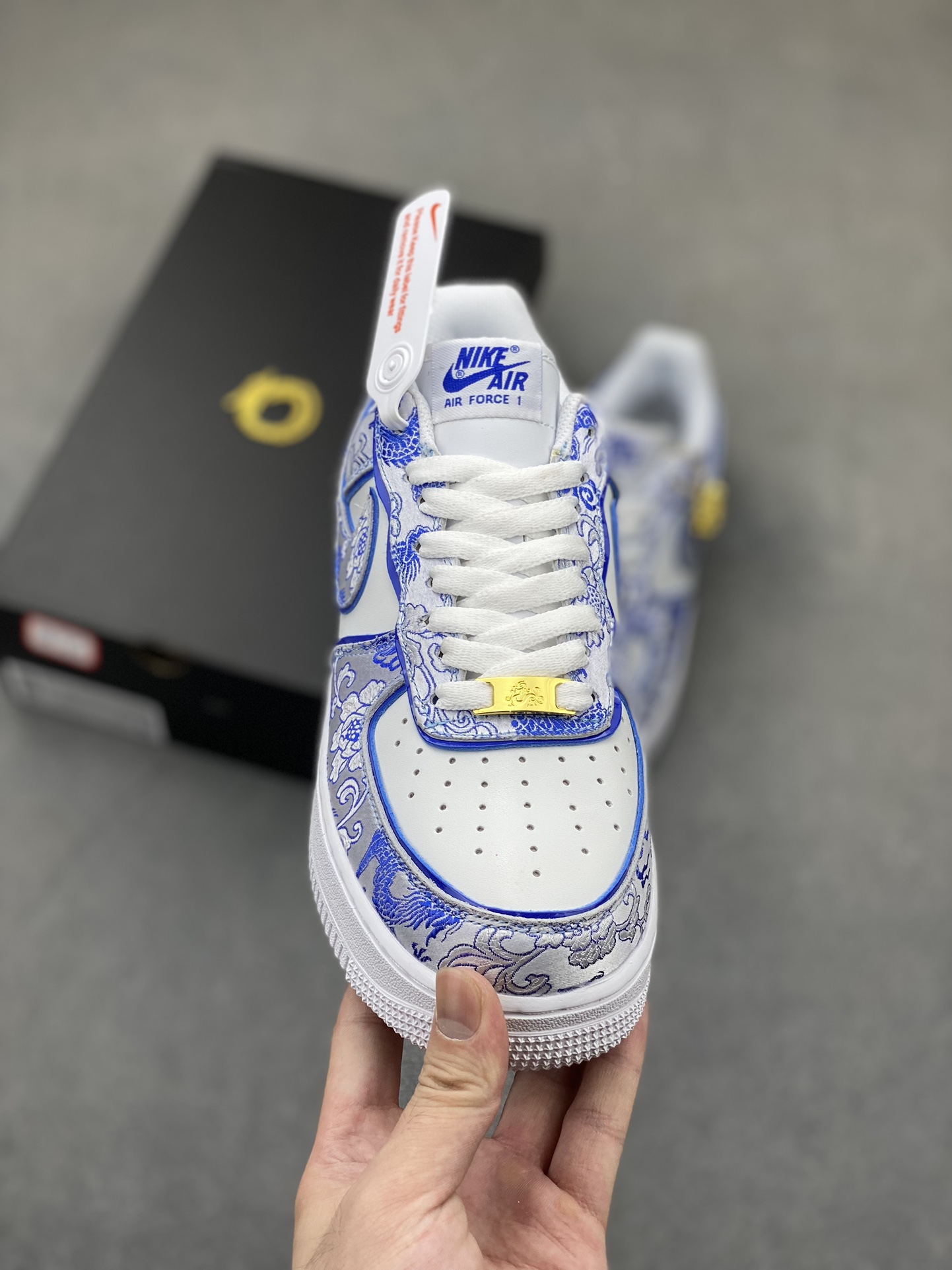 Nike Air Force 1 Low Blue White Dragon (CW2288-201) Custom Sneakers 3 i1723144717 103 1