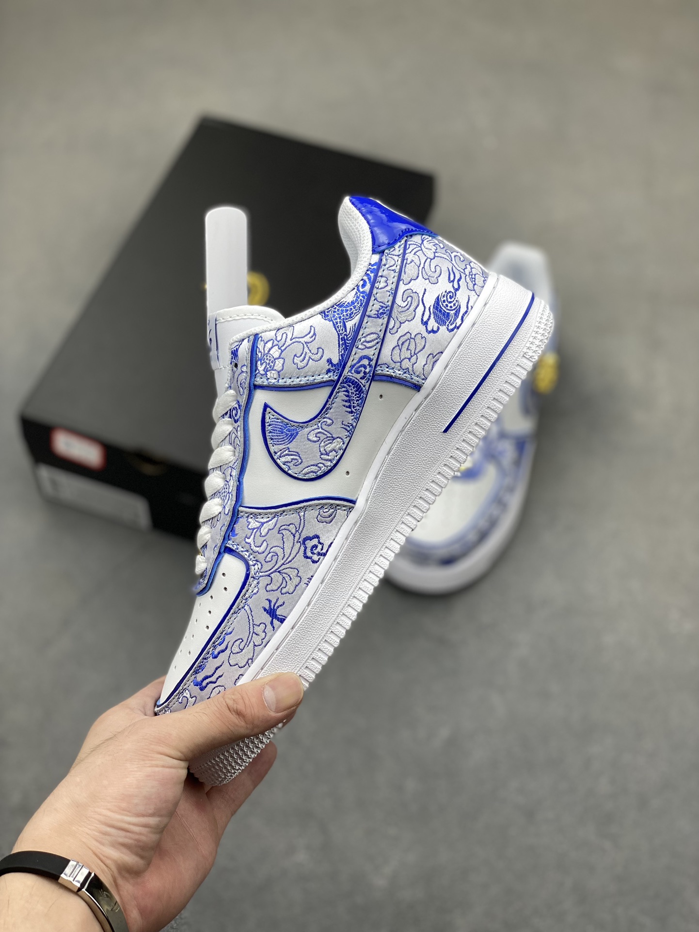 Nike Air Force 1 Low Blue White Dragon (CW2288-201) Custom Sneakers 4 i1723144717 5669 3