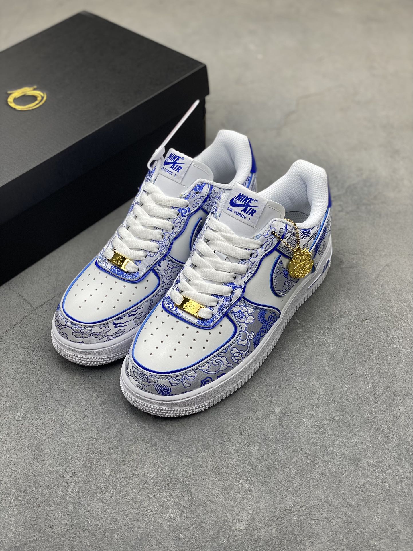 Nike Air Force 1 Low Blue White Dragon (CW2288-201) Custom Sneakers 9 i1723144718 6717 7