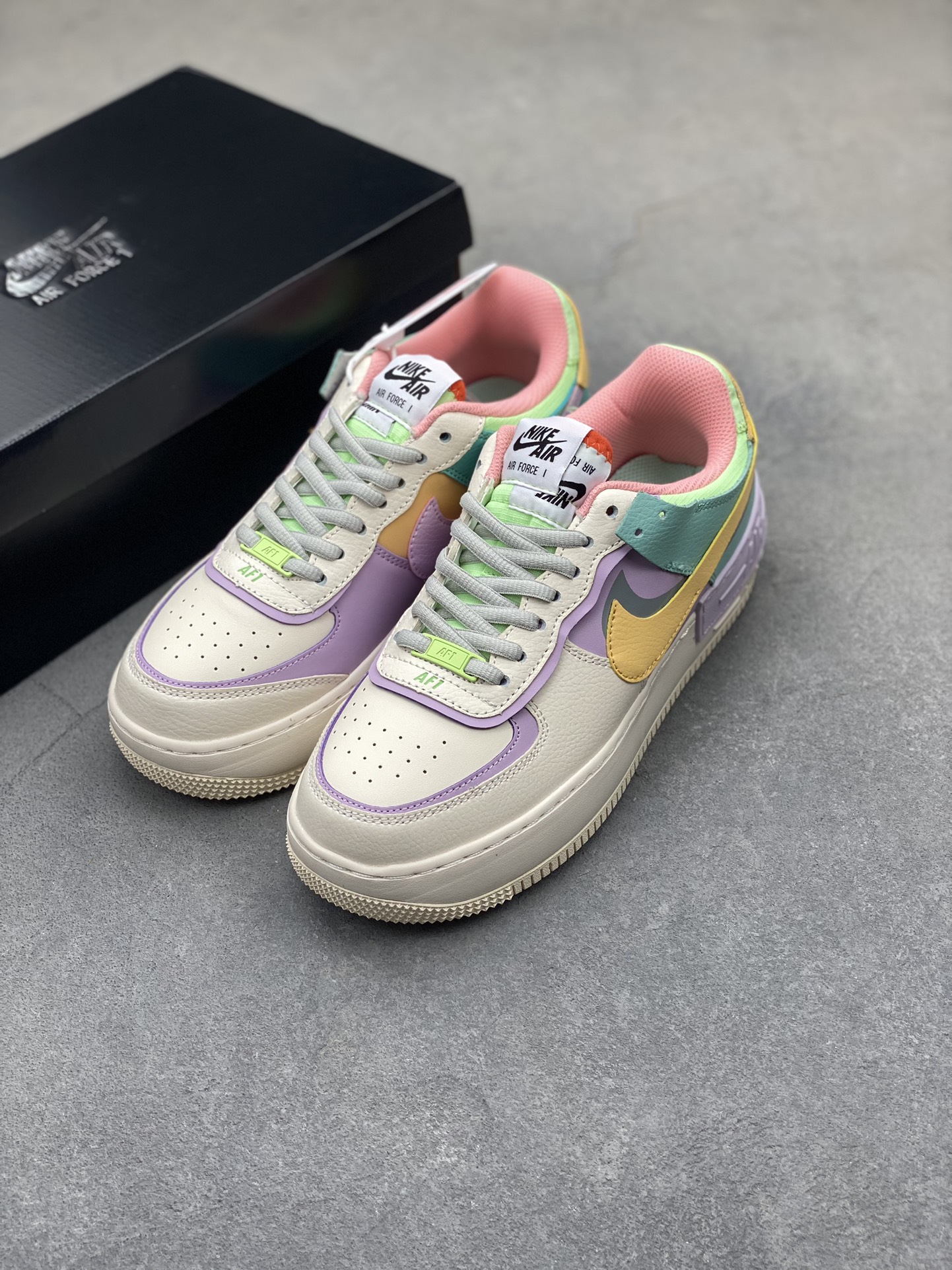 Nike Air Force 1 Shadow Pastel Lightweight Sneakers CW2655-001 9 i1723228374 4639 0