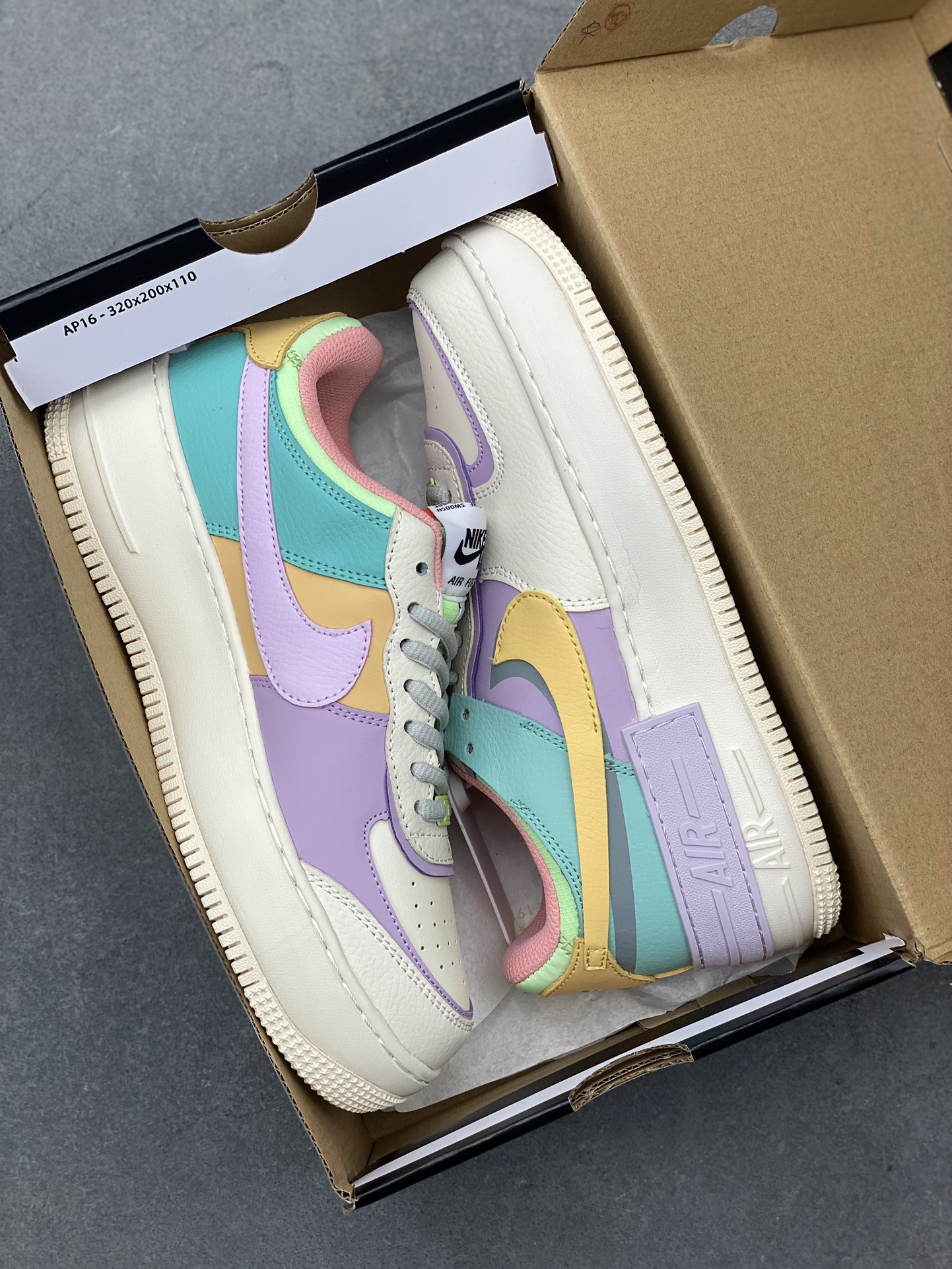 Nike Air Force 1 Shadow Pastel Lightweight Sneakers CW2655-001 10 i1723228375 89 0