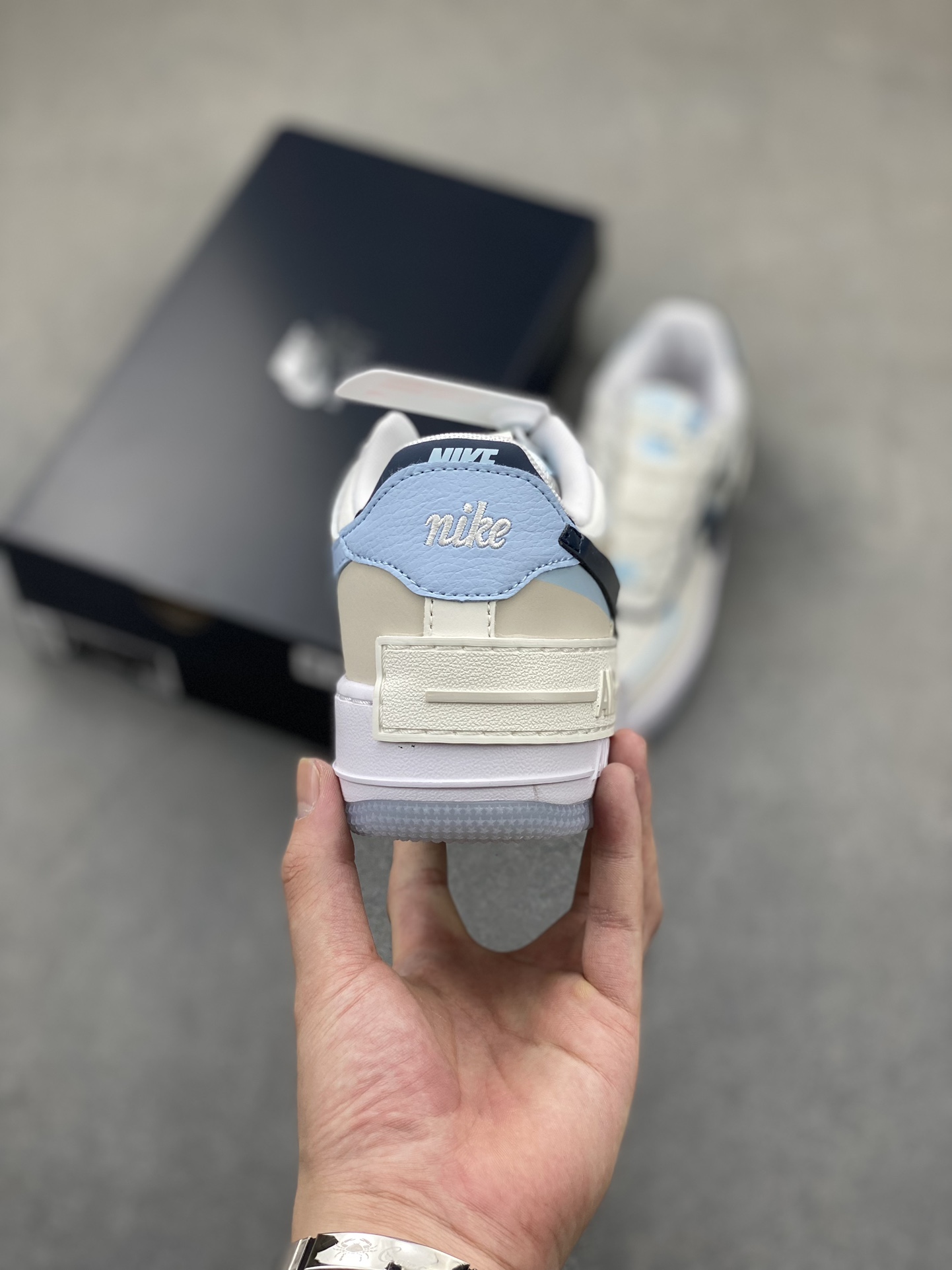 Nike Air Force 1 Shadow Women's Sneaker Pale Ivory/Celestial Gold/Midnight Navy 5 i1723228769 3783 0