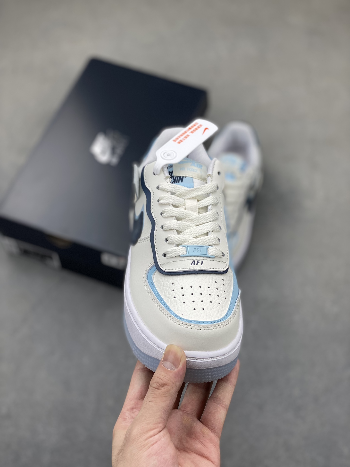Nike Air Force 1 Shadow Women's Sneaker Pale Ivory/Celestial Gold/Midnight Navy 3 i1723228770 9896 7