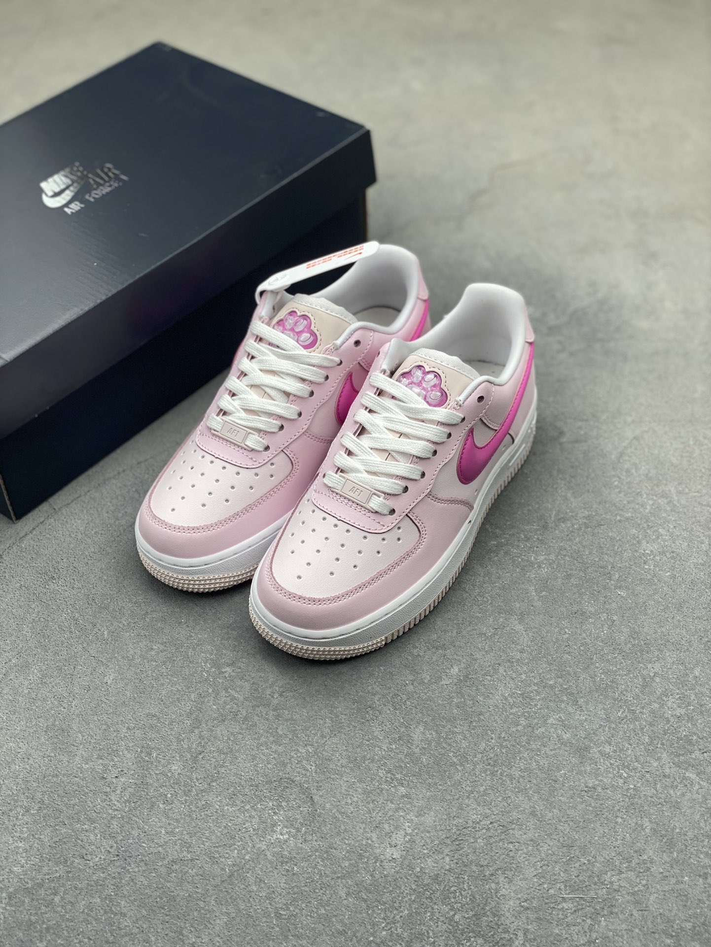 Nike Air Force 1 Low White Pink Cat Paw Women's Shoes (HM3696-661) 9 i1723317336 6546 6
