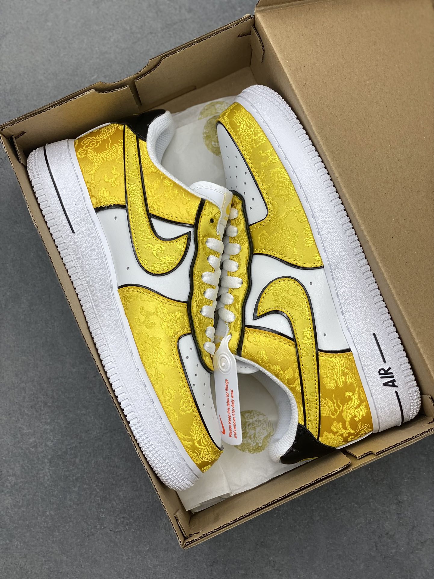 Nike Air Force 1 Low Yellow Dragon - Custom Design, Ultimate Comfort Shoes 10 i1723401507 727 2