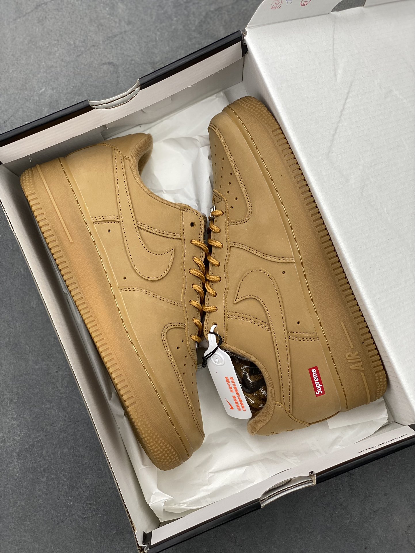 Supreme x Nike Air Force 1 Low Flax Wheat DN1555-200 Sneakers 10 i1723490307 3343 8