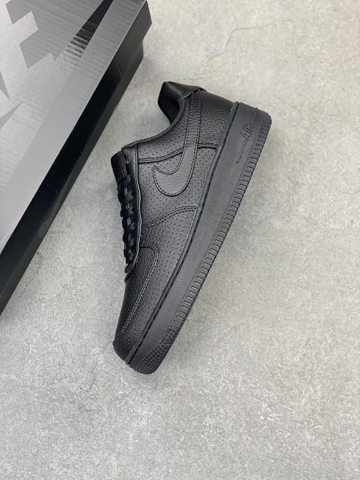 Nike Air Force 1 Low Black Perforated Leather Sneakers HF8189-001 30 i1723577475 6799 3