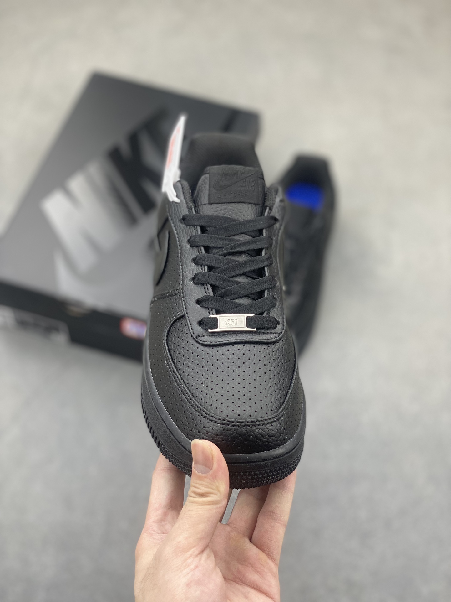 Nike Air Force 1 Low Black Perforated Leather Sneakers HF8189-001 25 i1723577475 9176 5