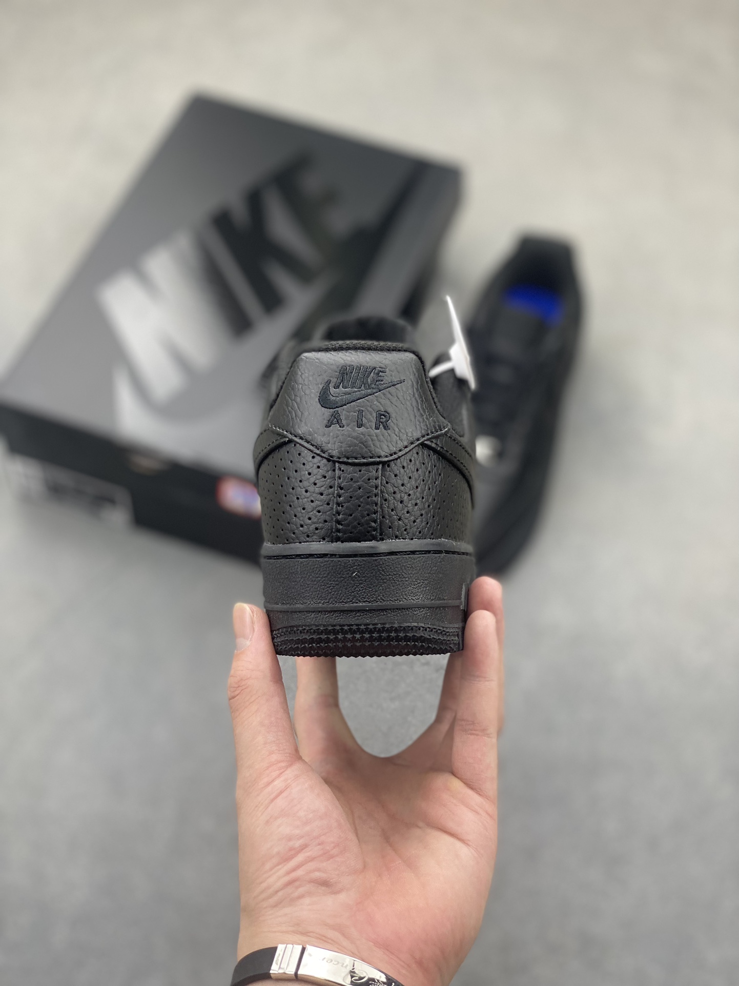 Nike Air Force 1 Low Black Perforated Leather Sneakers HF8189-001 27 i1723577475 9922 6