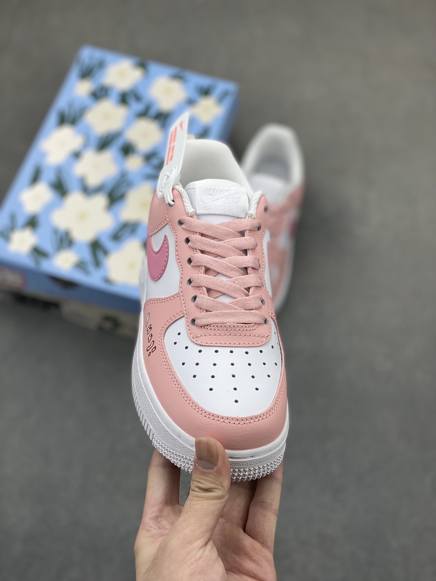Custom 'Huggy Bear' Nike Air Force 1 Low Top Sneakers - Pink/White 3 i1723577701 7804 7