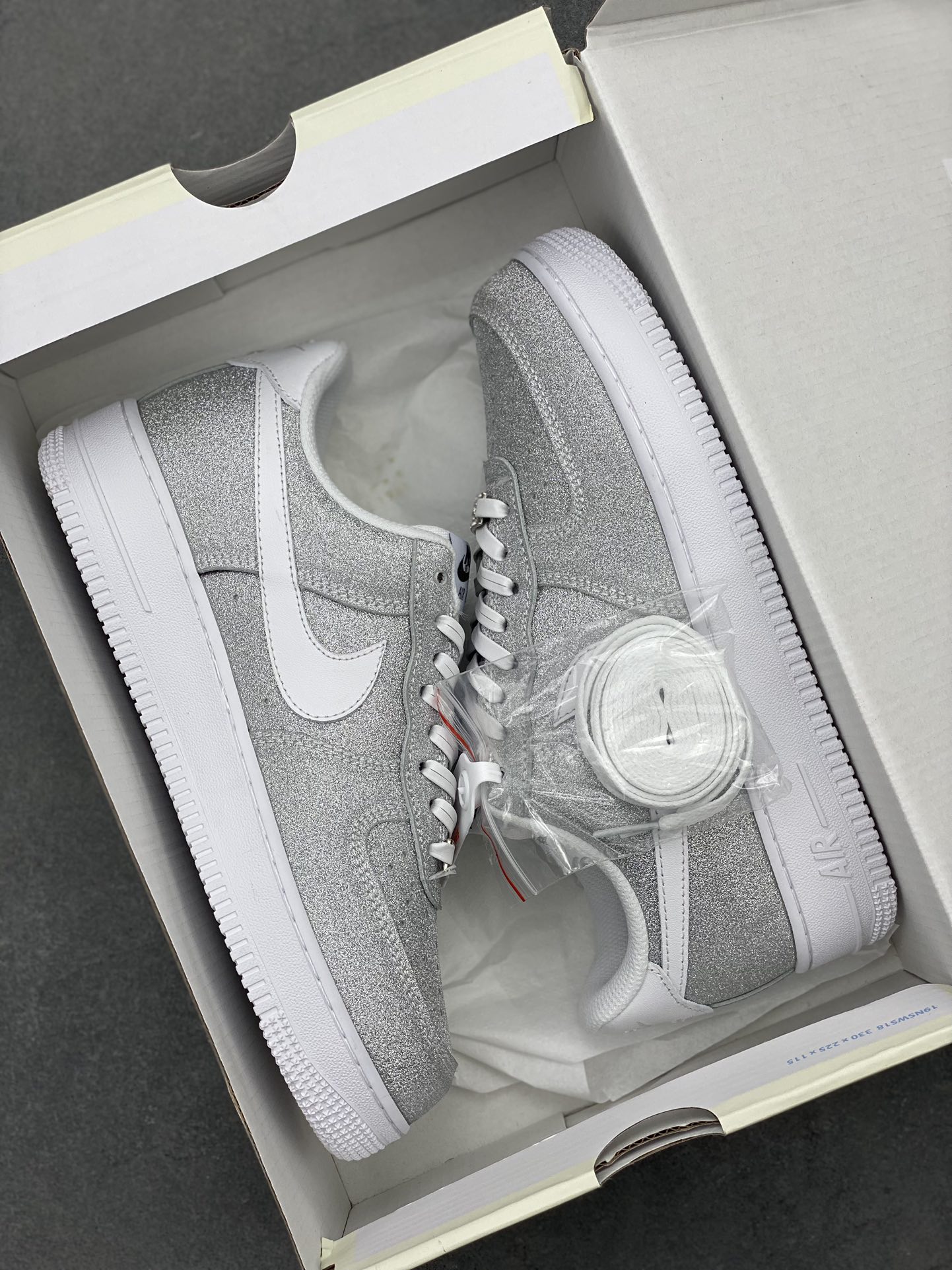 Nike Air Force 1 Low Silver Glitter Casual Sneakers DD8959-100 32 i1723655226 7969 0