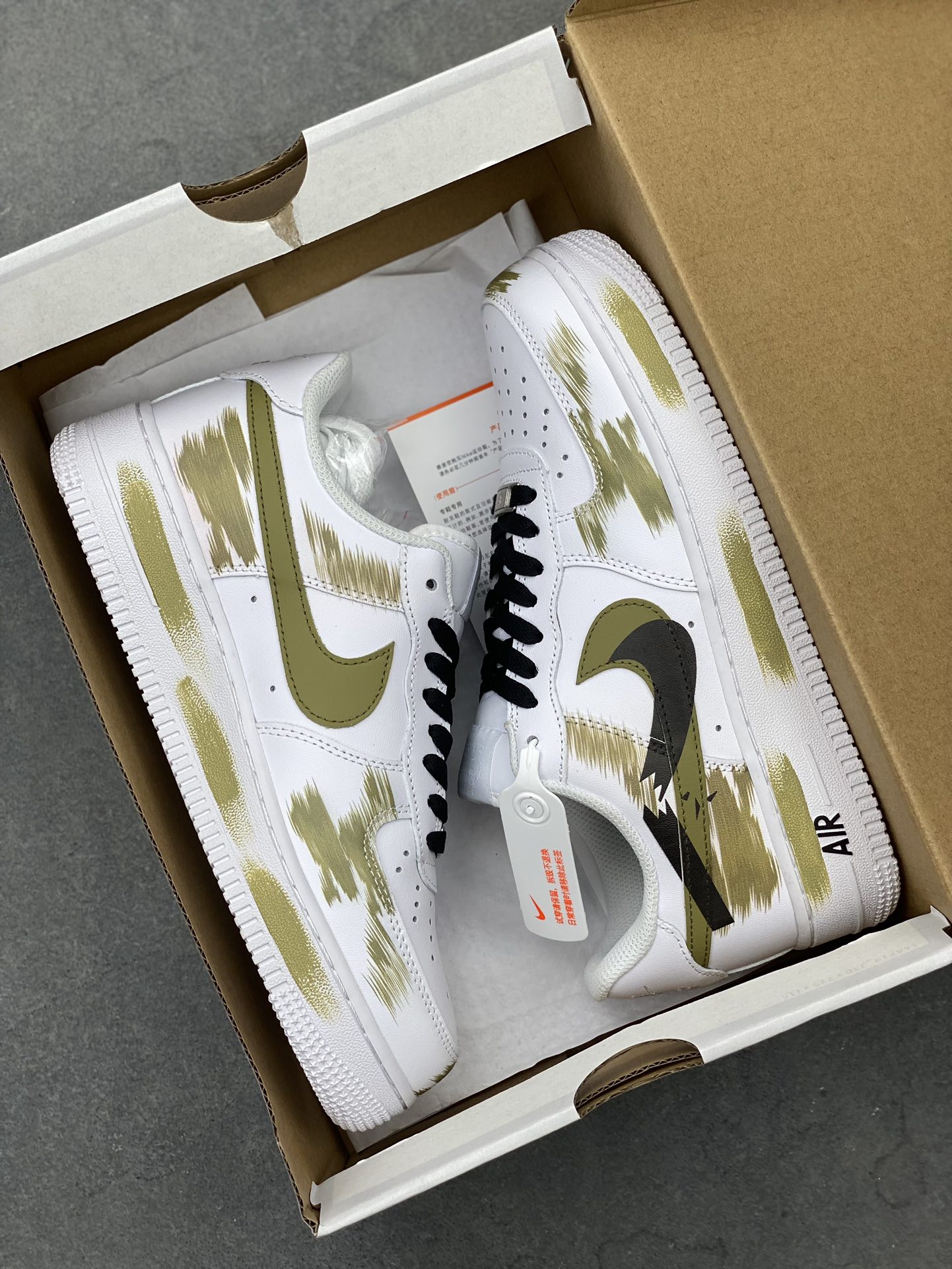 Nike Air Force 1 Low ’07 Custom "Broken Swoosh" Sneakers 32 i1723748728 9303 5