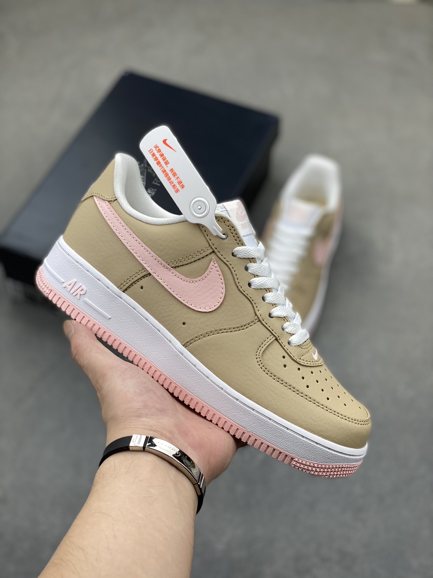 Nike Air Force 1 Low Brown/Pink Women's Casual Sneakers - Style & Comfort 2 i1723837842 3442 2
